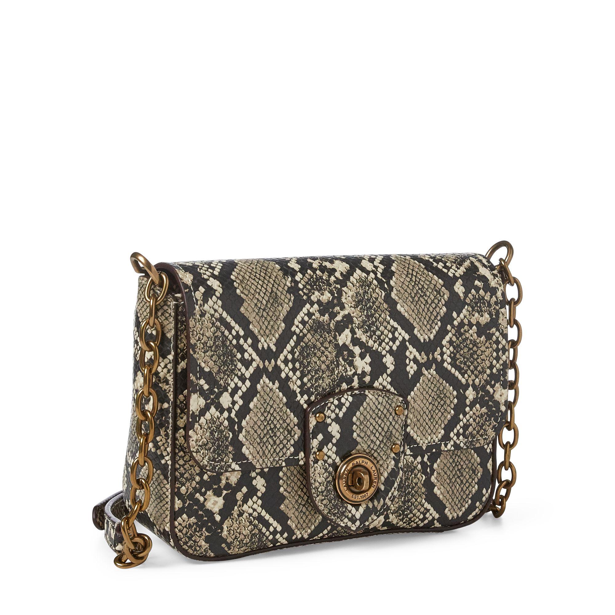 Ralph Lauren Faux Snakeskin Crossbody | Lyst