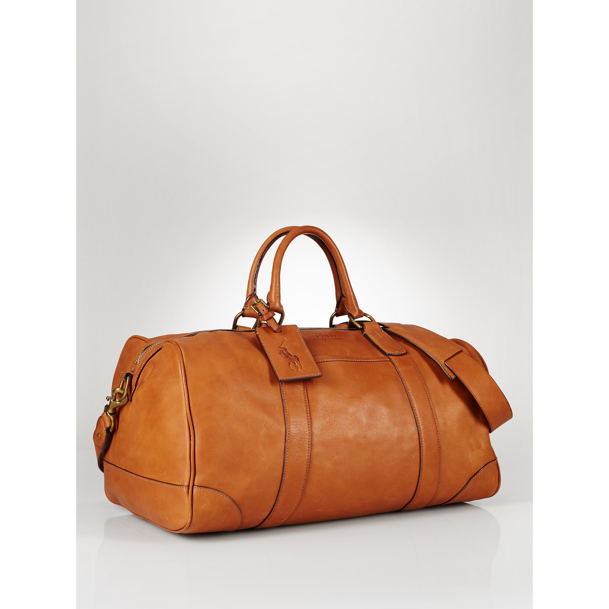 Polo Ralph Lauren Leather Duffel Bag in Brown for Men | Lyst