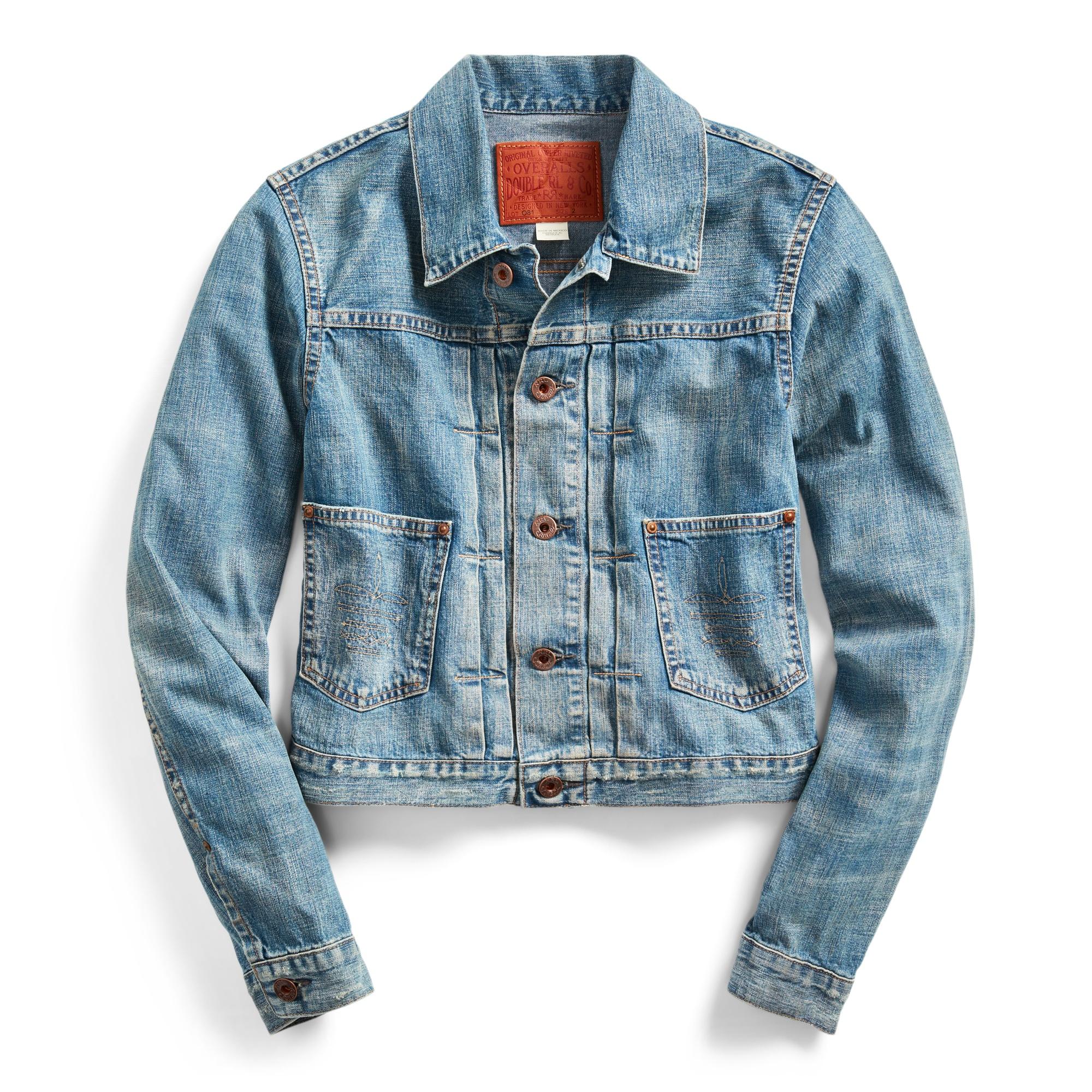 RRL Cropped Denim Jacket In Kelli Wash 