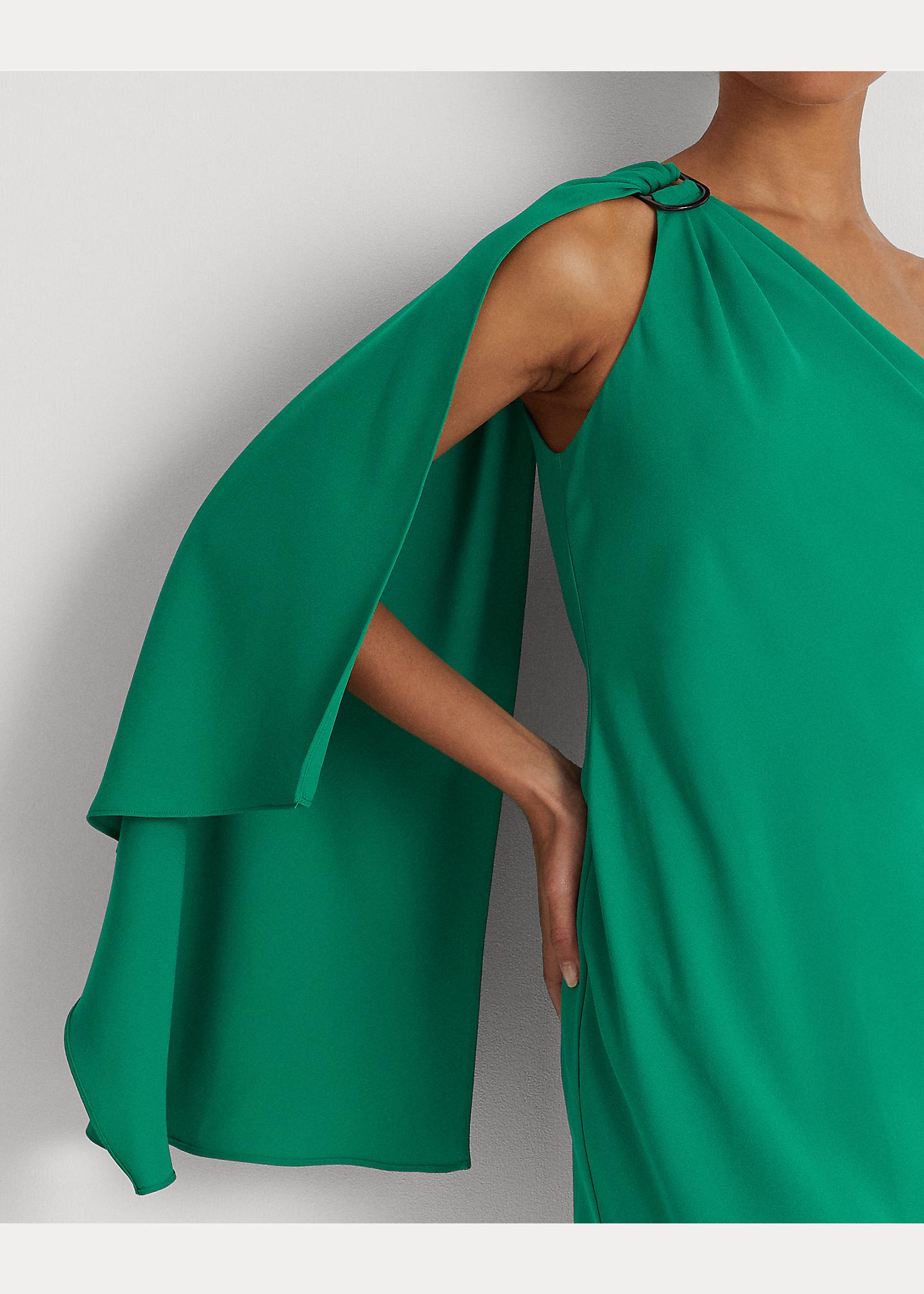 Ralph Lauren Georgette One-shoulder Cocktail Dress in Green Lyst UK