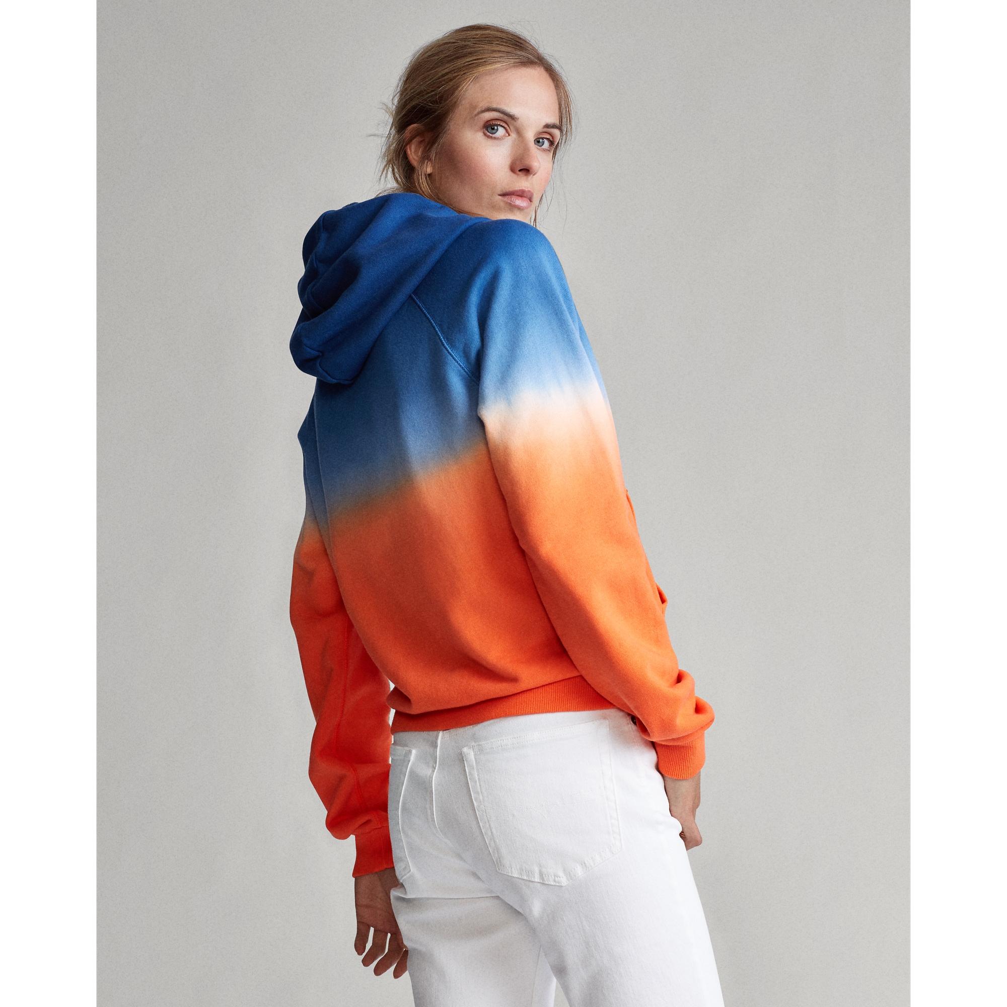 polo ralph lauren ombre fleece hoodie