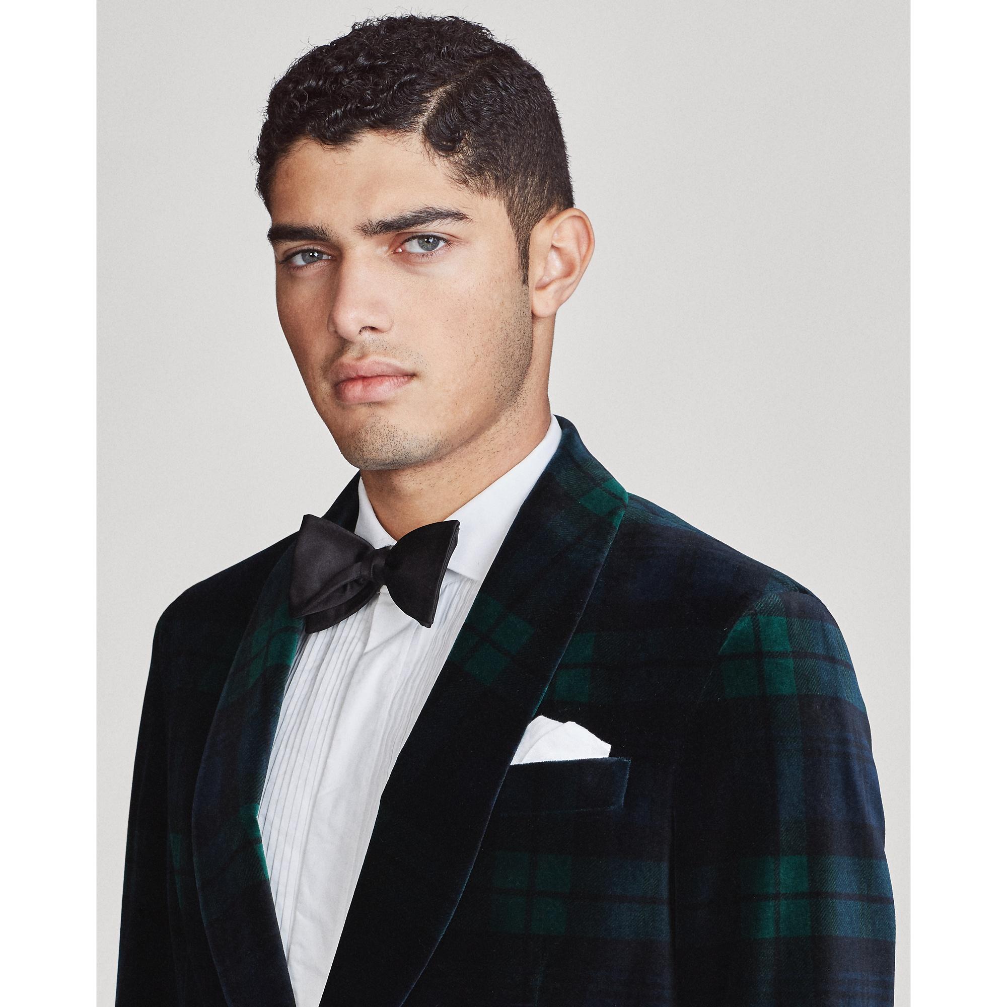 Ralph Lauren Polo Tartan Velvet Jacket in Black for Men | Lyst