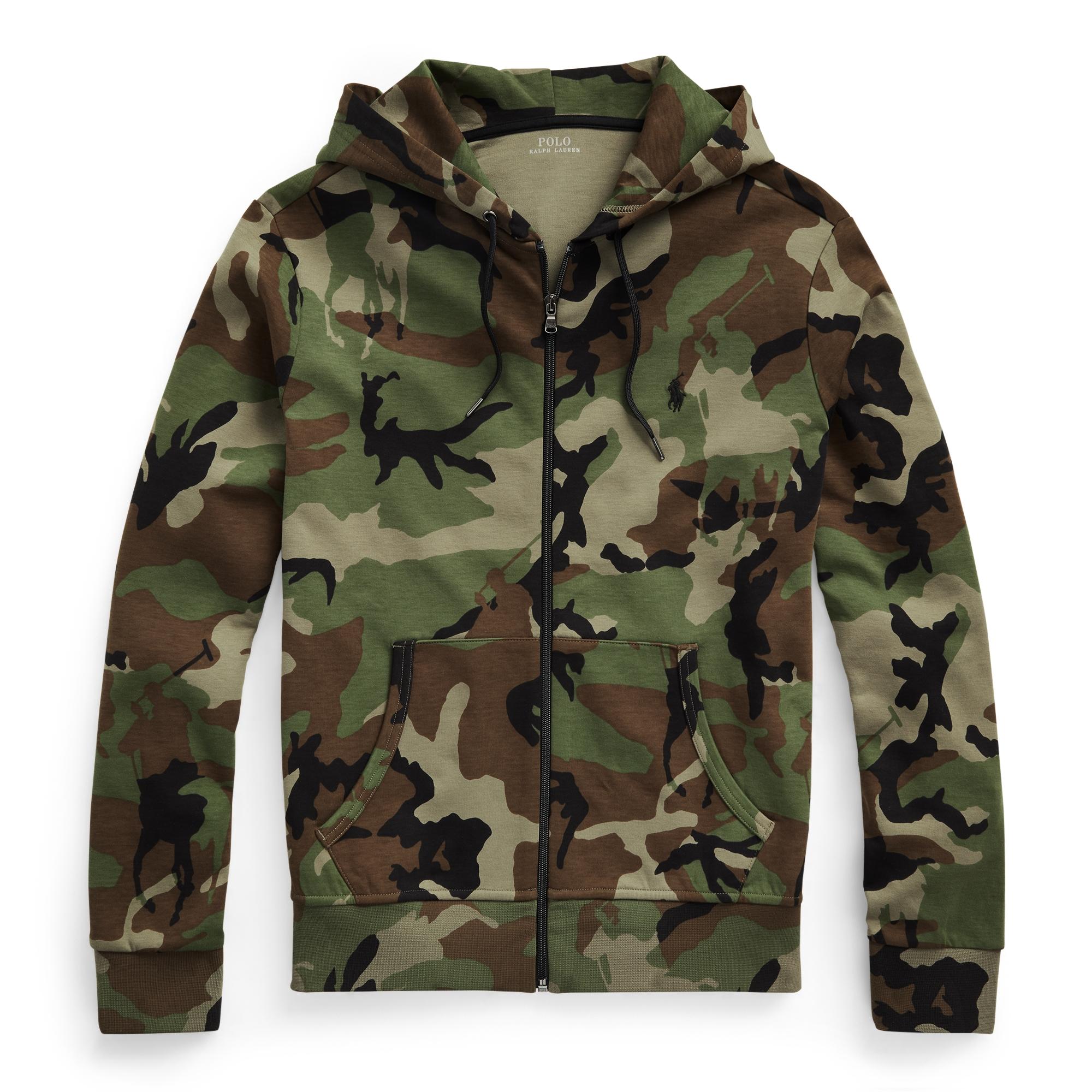 Polo Ralph Lauren Polo Pony Camo Double-knit Hoodie in Green for Men | Lyst