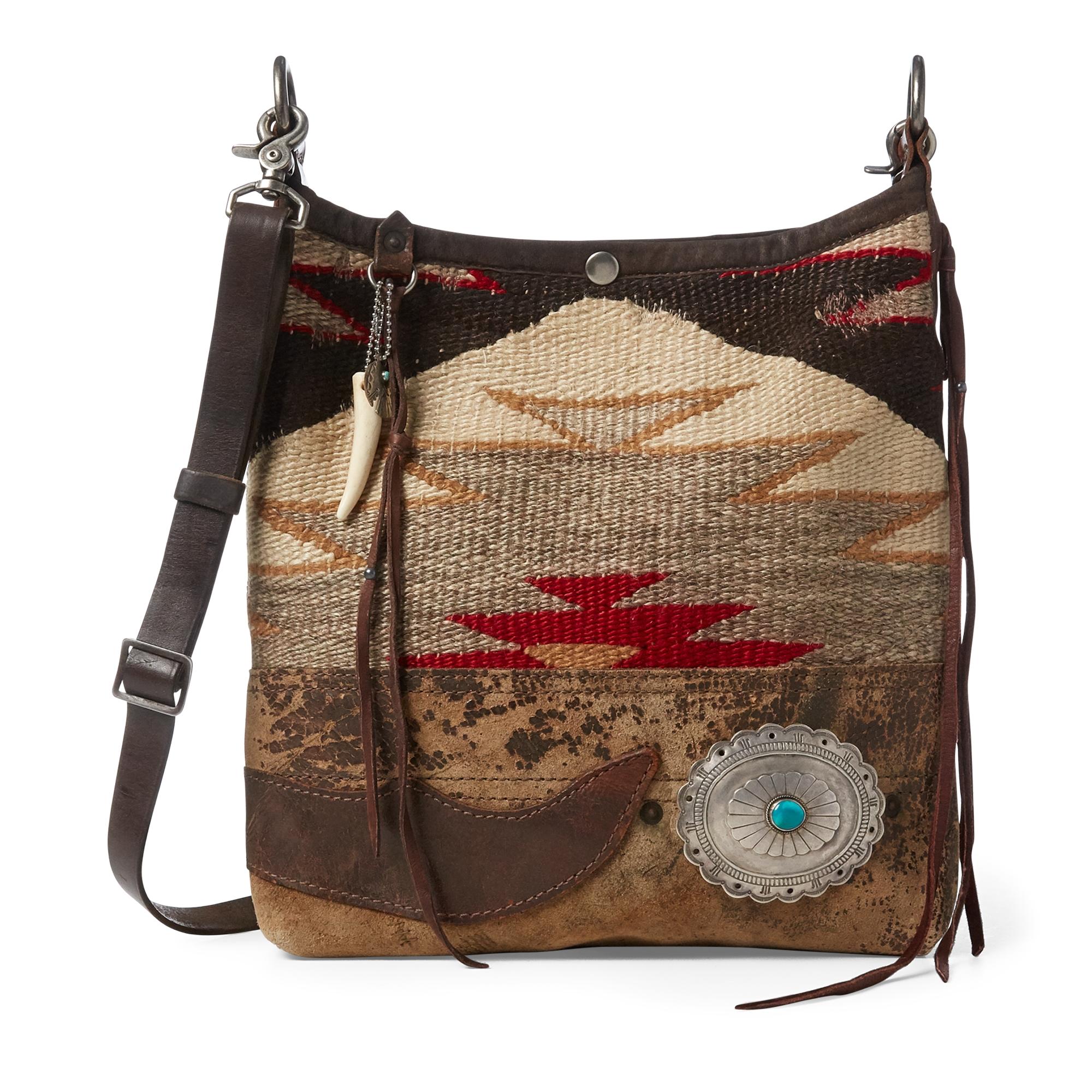 Ralph Lauren Concho Wool-leather Hobo Bag in Brown | Lyst