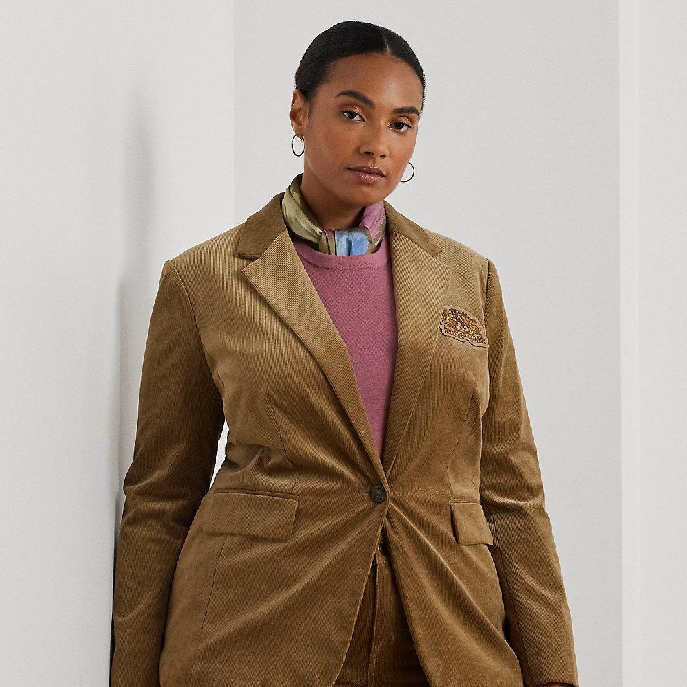 Ralph Lauren Curve Bullion Corduroy Blazer in Brown Lyst UK