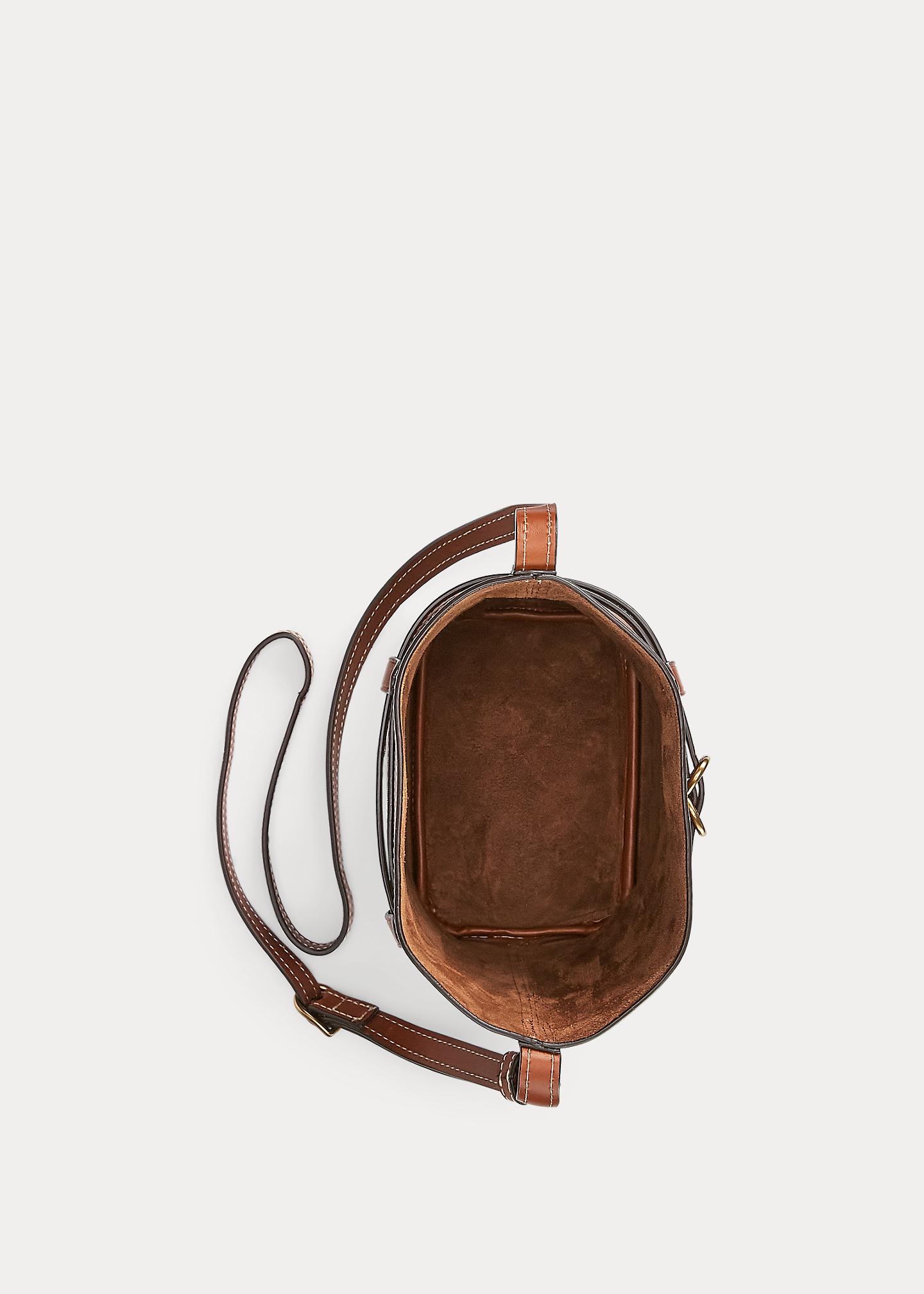 Ralph Lauren Leather Mini Bellport Bucket Bag in Brown Lyst UK