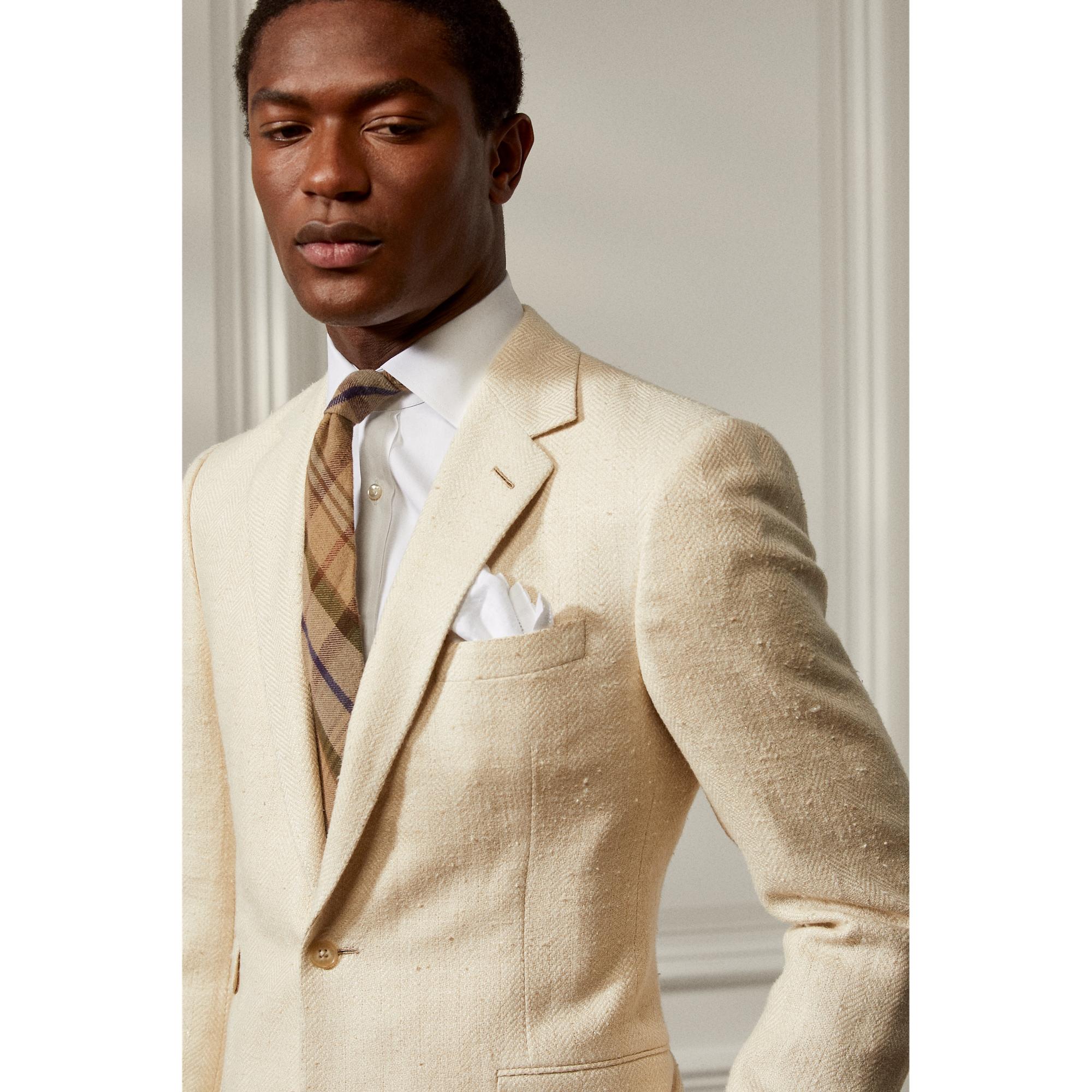 Ralph Lauren Purple Label Gregory Silk-linen Suit Jacket in Natural for Men  | Lyst