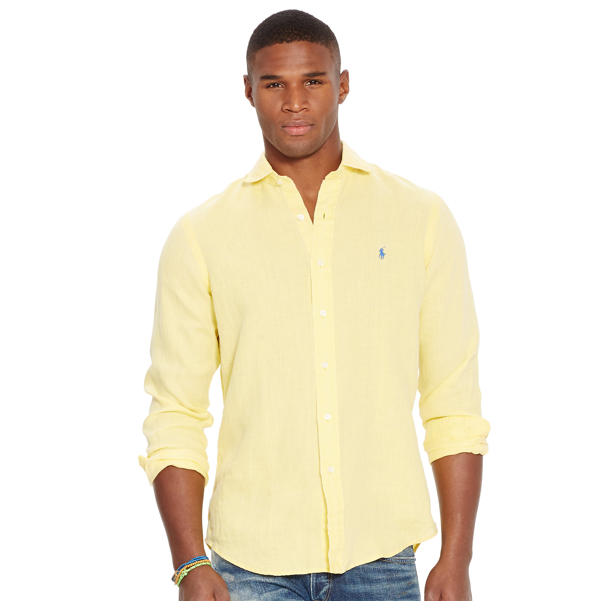 Yellow Linen Shirts for Men