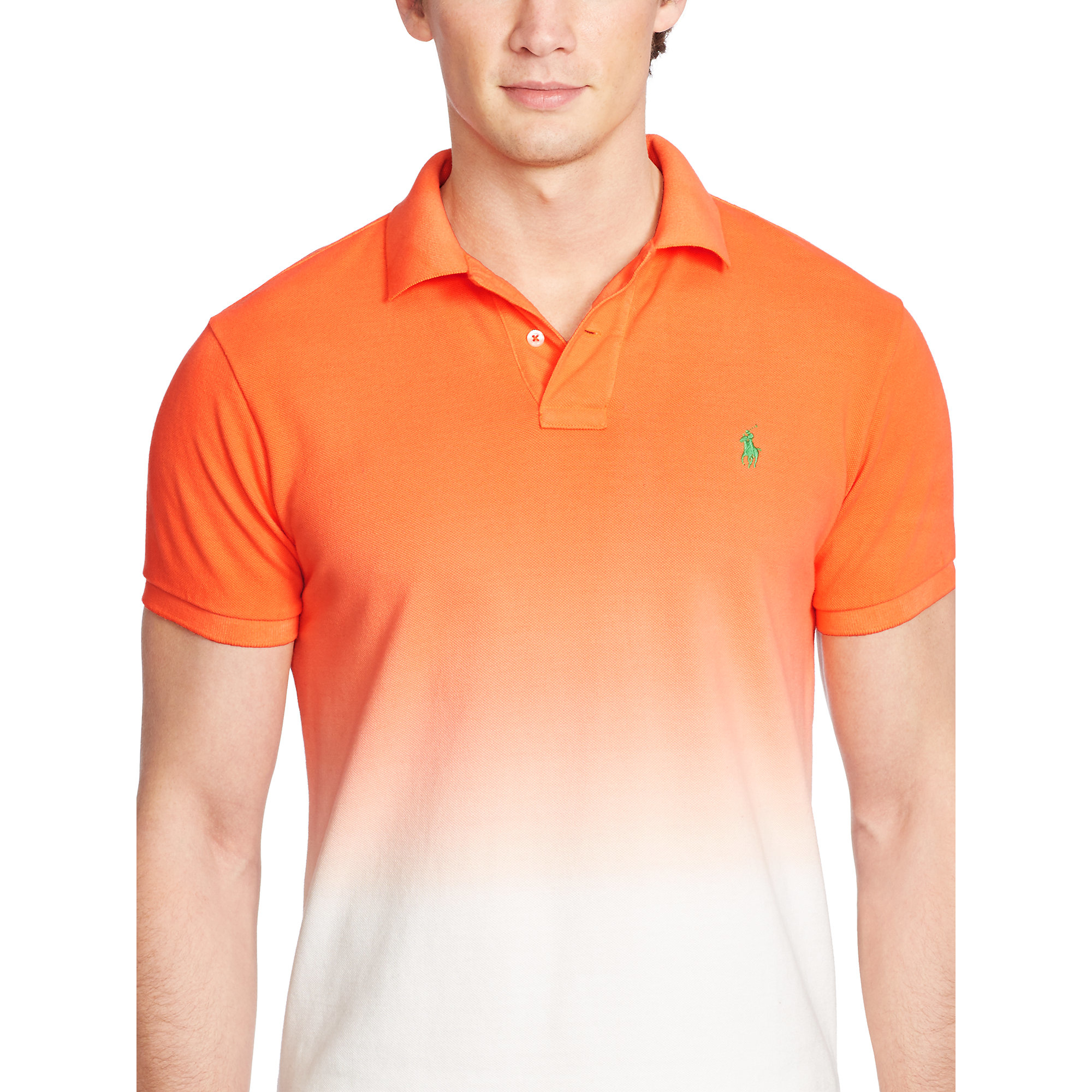 Polo Ralph Lauren Custom-fit Ombré Polo Shirt in Orange for Men | Lyst