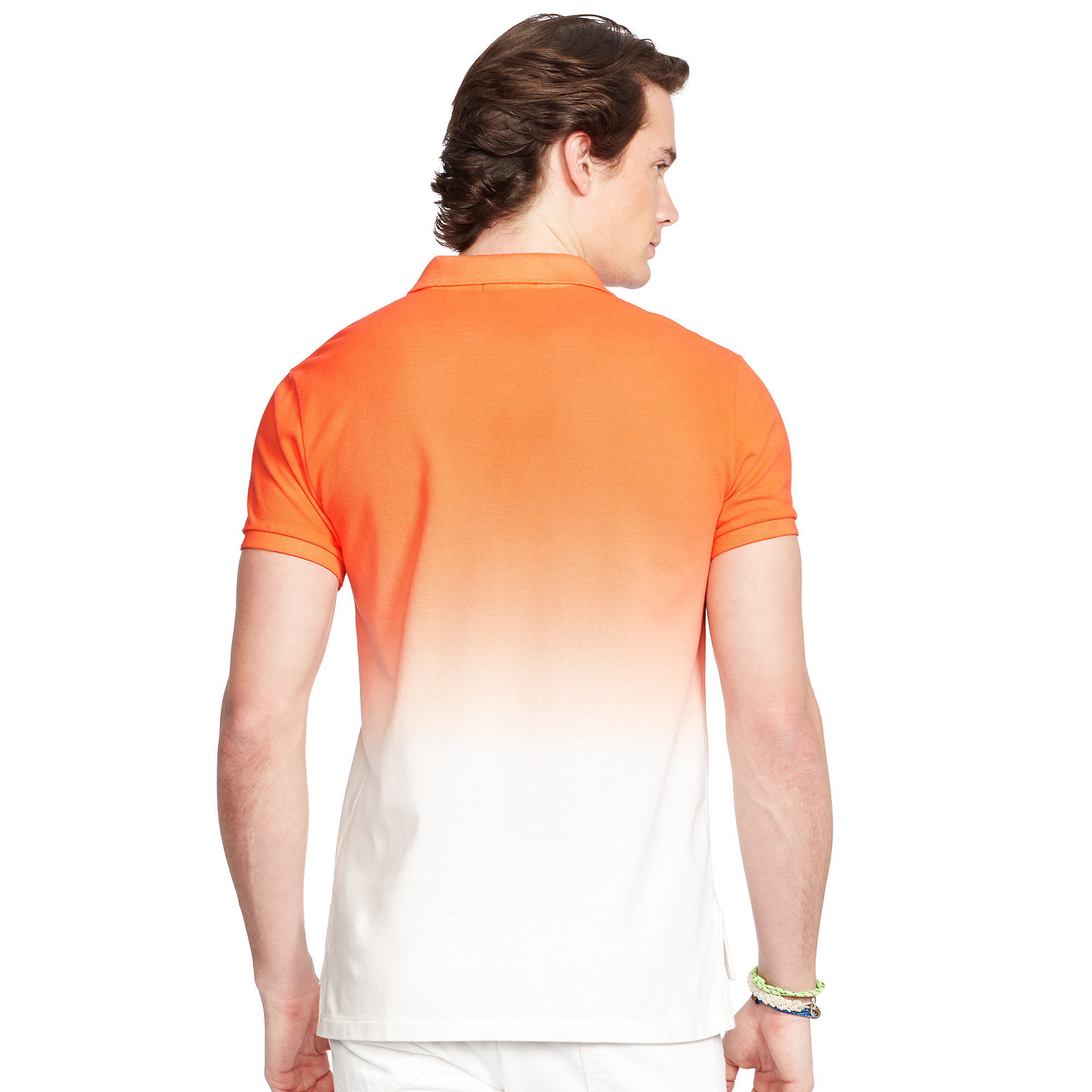 Polo Ralph Lauren Custom-fit Ombré Polo Shirt in Orange for Men | Lyst