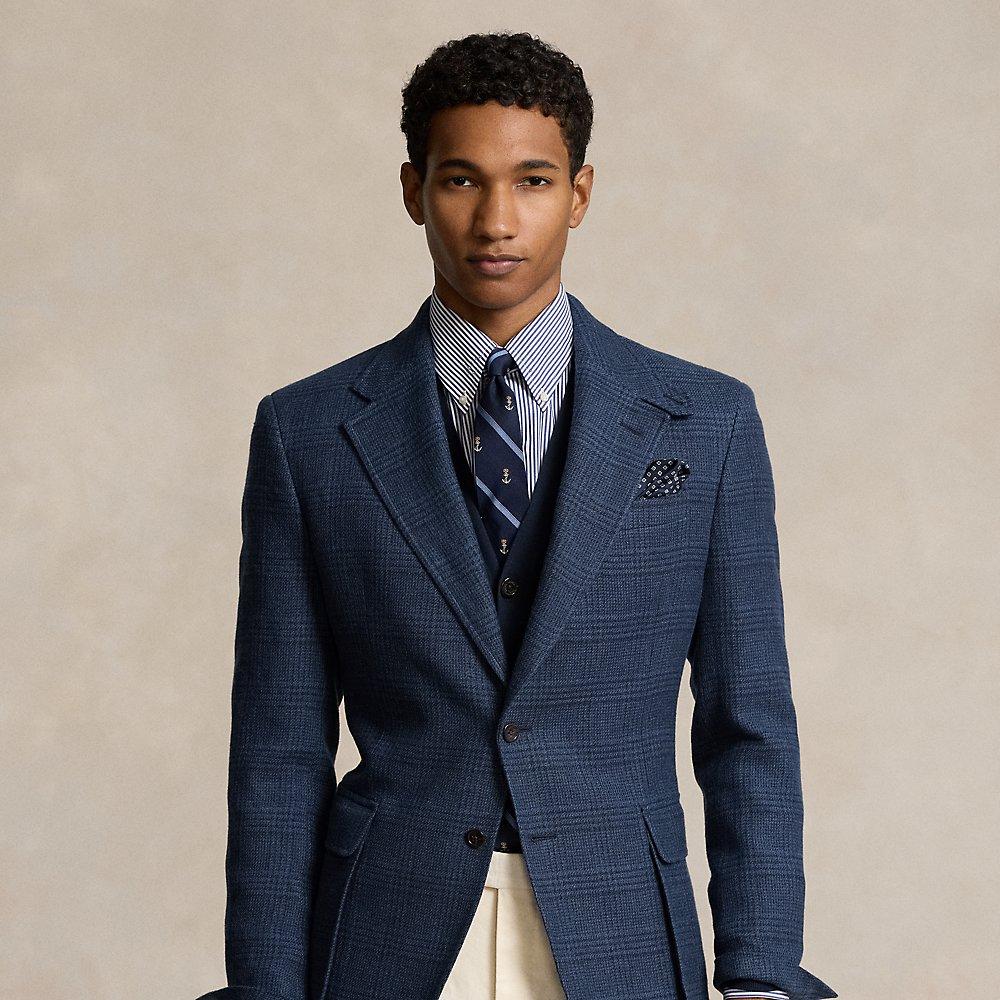 Ralph Lauren The Rl67 Glen Plaid Linen-wool Jacket in Blue for Men