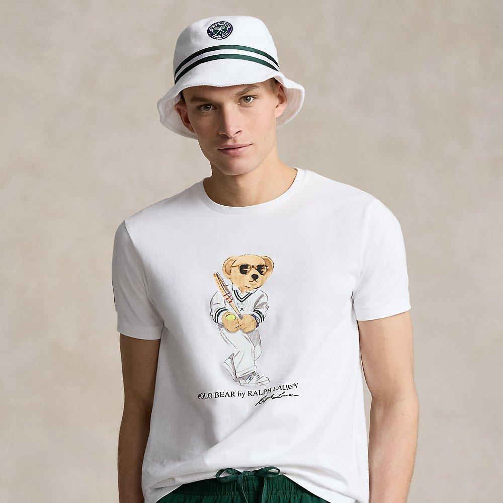 Polo Ralph Lauren Wimbledon Custom Slim Polo Bear T-shirt in White