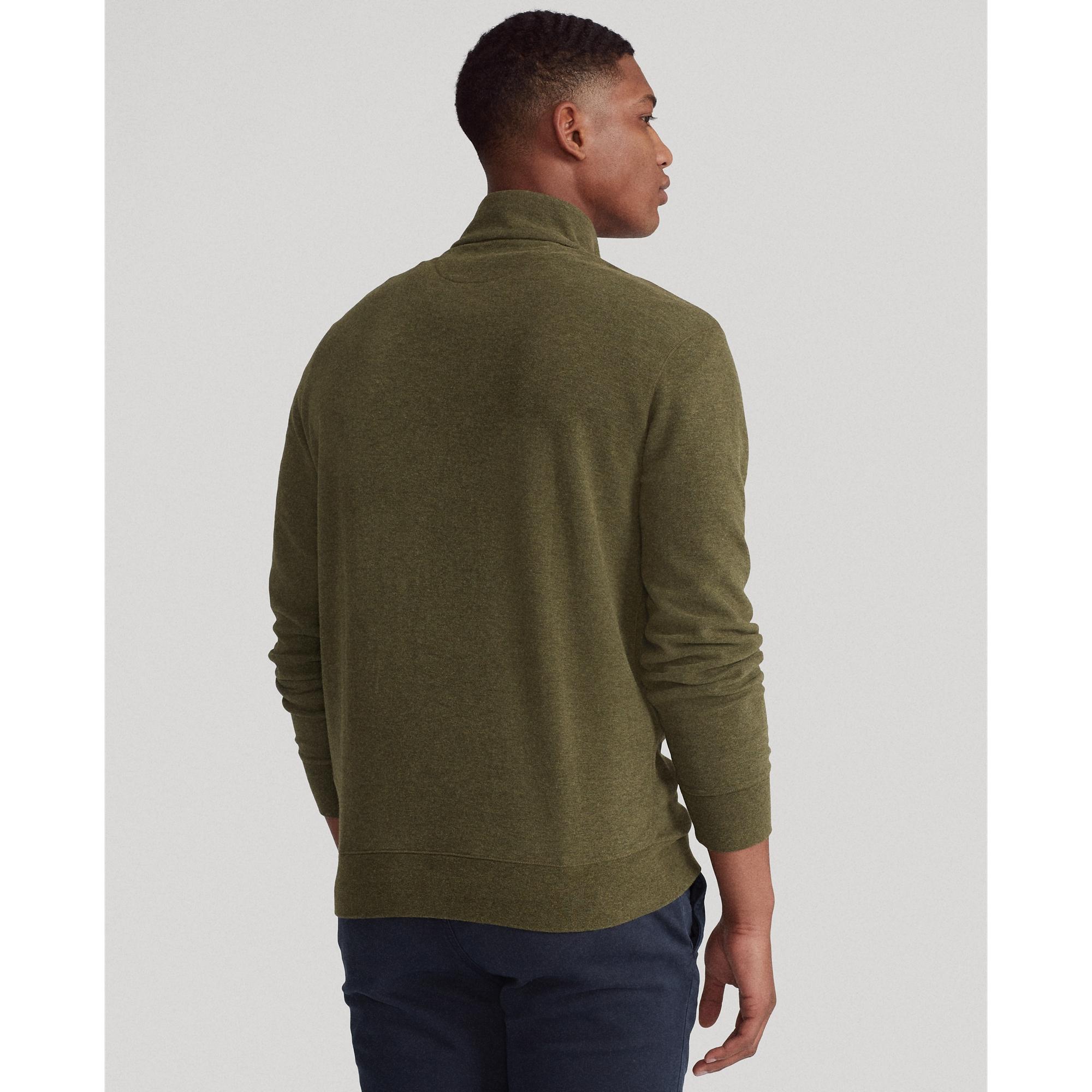 Ralph Lauren Jersey Quarter-zip Pullover in Green for Men - Lyst