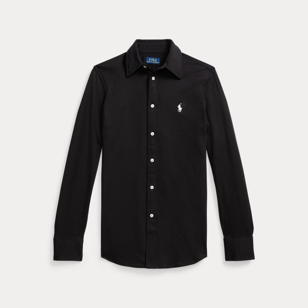 Polo Ralph Lauren Interlock Cotton Shirt in Black Lyst UK