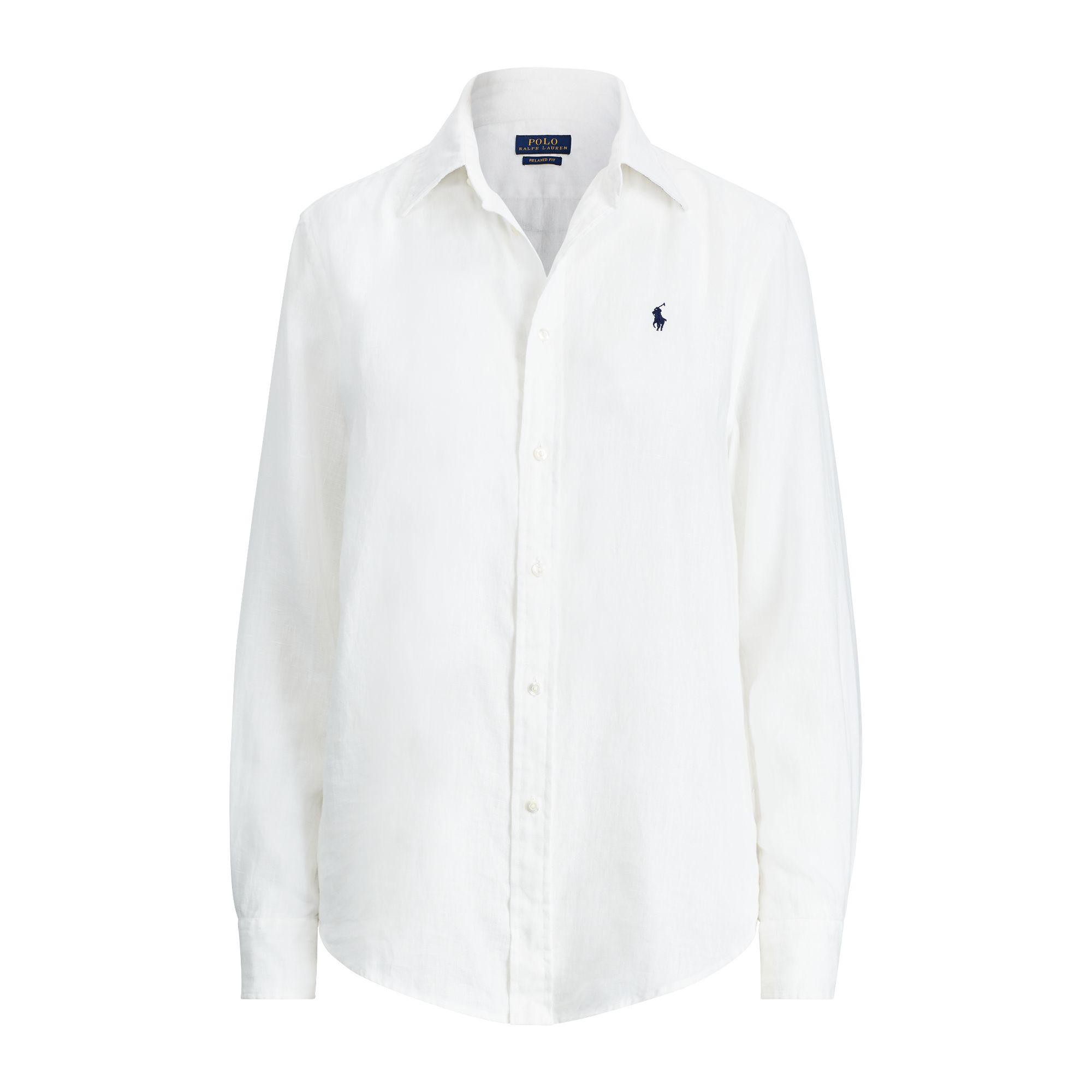 Polo Ralph Lauren Relaxed Fit Linen Shirt in White | Lyst
