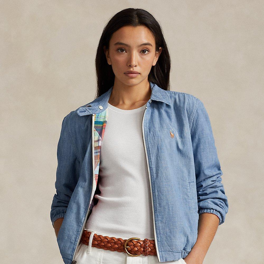 Polo Ralph Lauren Reversible Cotton Windbreaker in Blue | Lyst