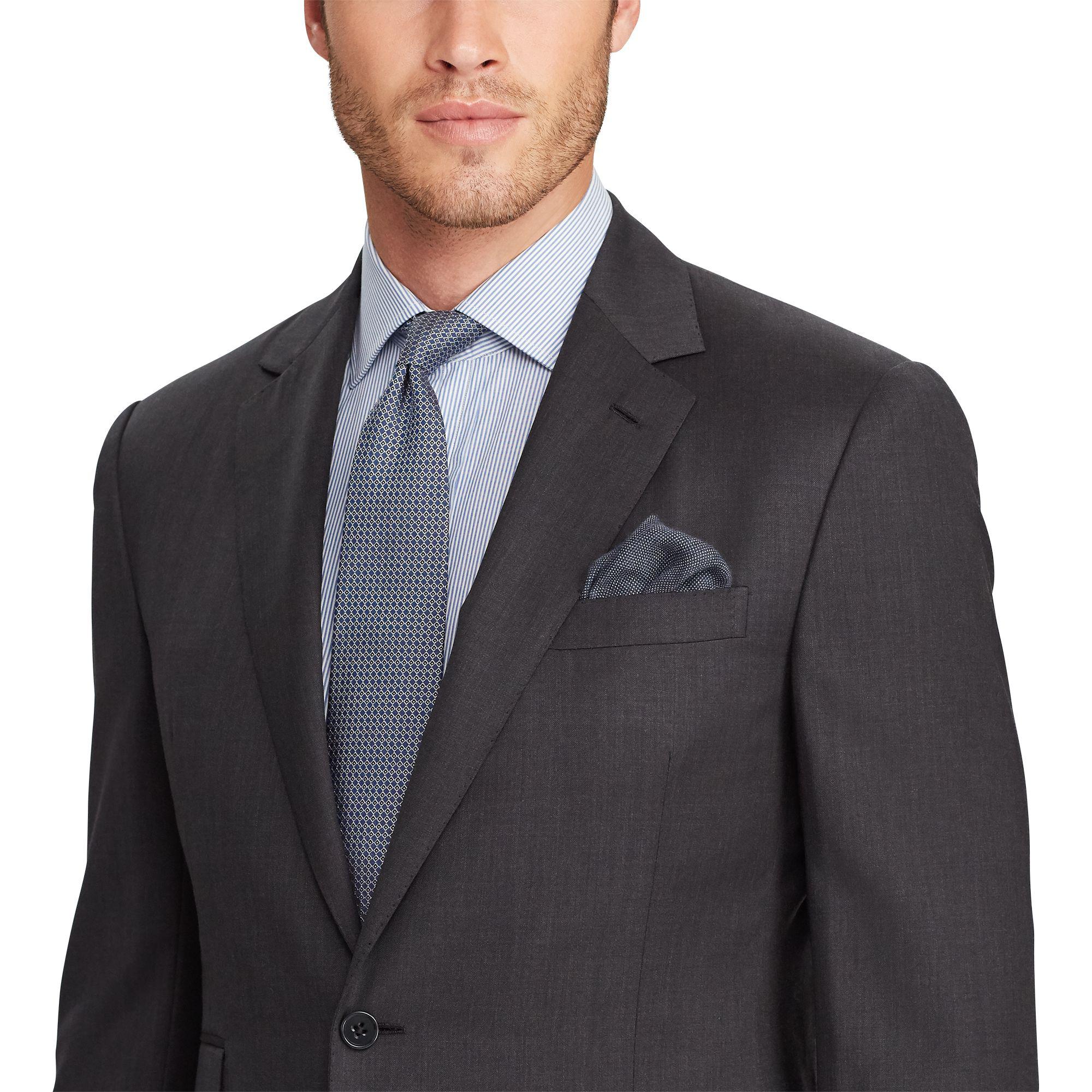 Ralph Lauren Purple Label Gregory Wool Serge Suit in Charcoal (Gray) for Men - Lyst
