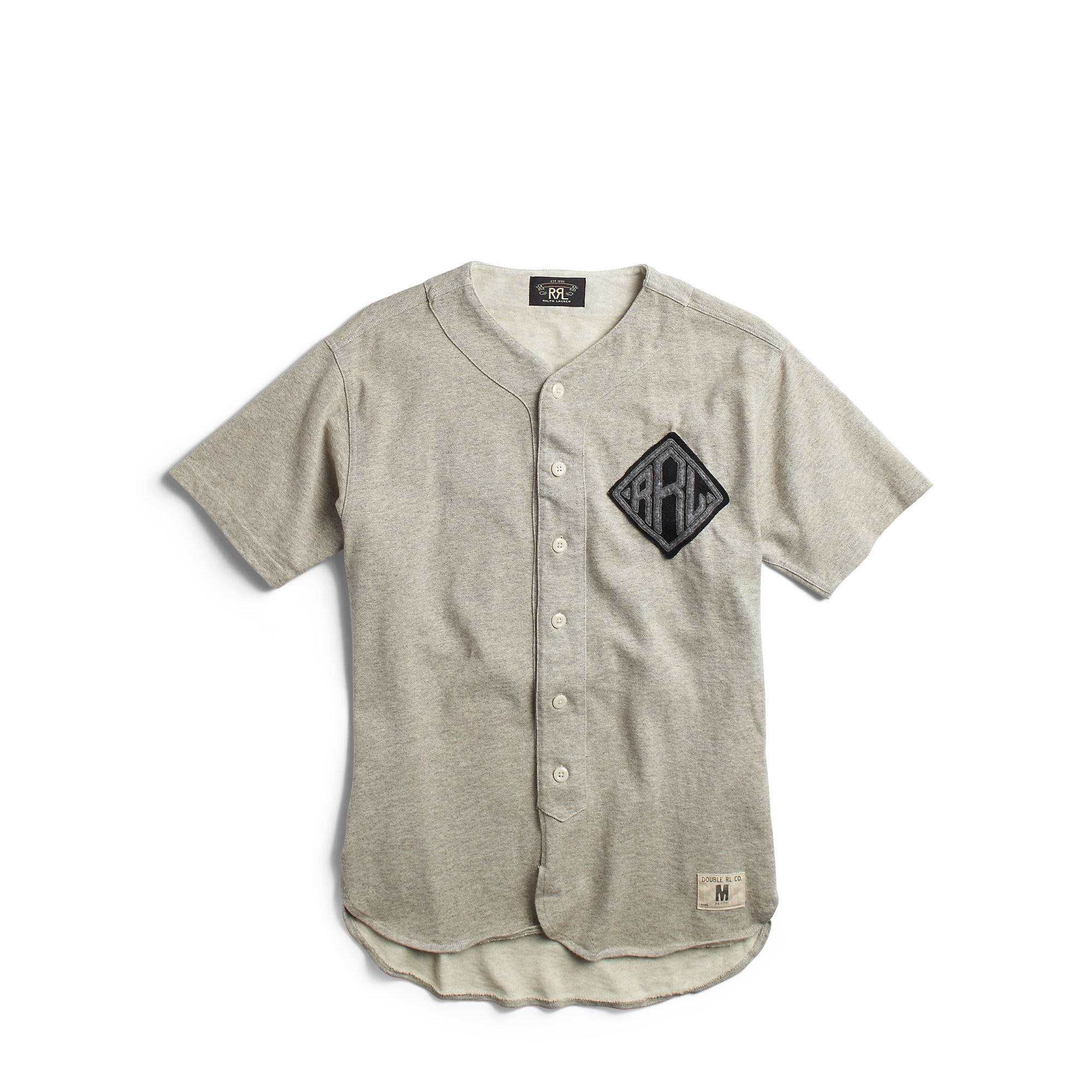 RRL Cotton Baseball Jersey in Gray for 
