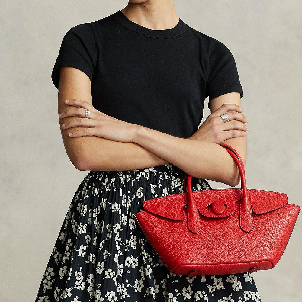 Ralph Lauren Pebble Leather Medium Bellport Satchel in Black Lyst