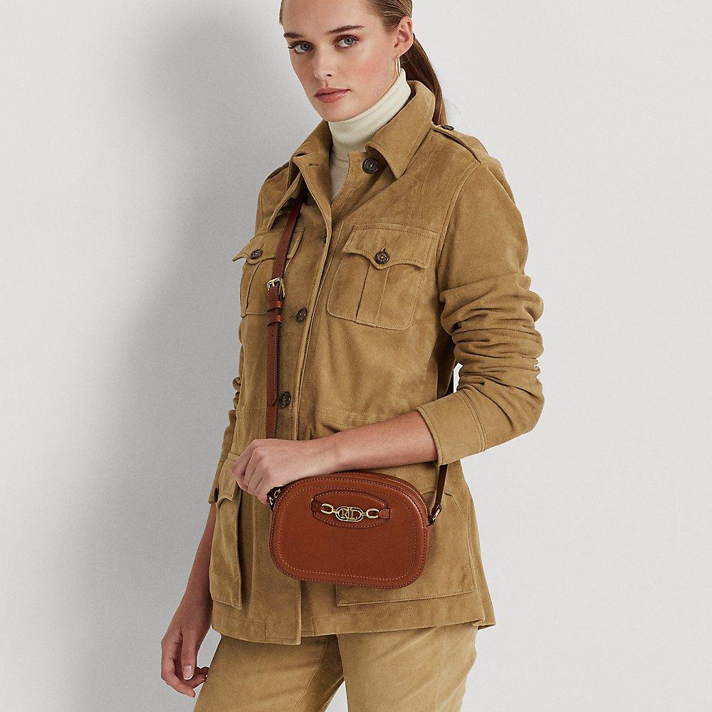 Lauren by Ralph Lauren Leather Medium Jordynn Crossbody Bag in Brown | Lyst
