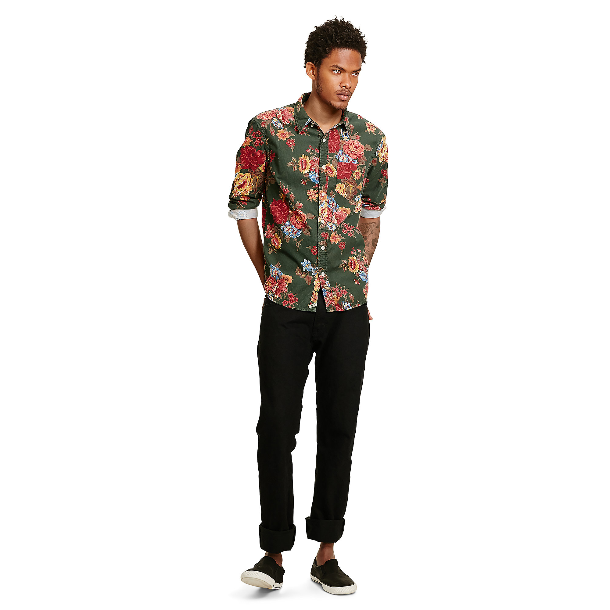 Denim & Supply Ralph Lauren Floral-print Corduroy Shirt for Men | Lyst
