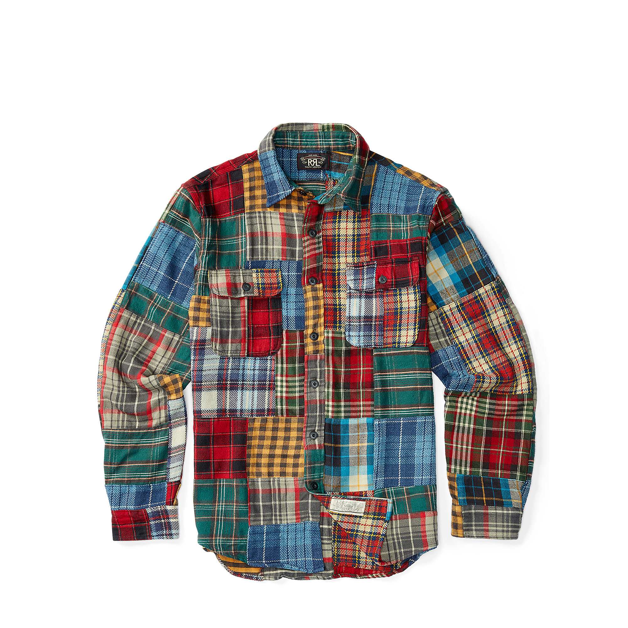 rrl patchwork shirt