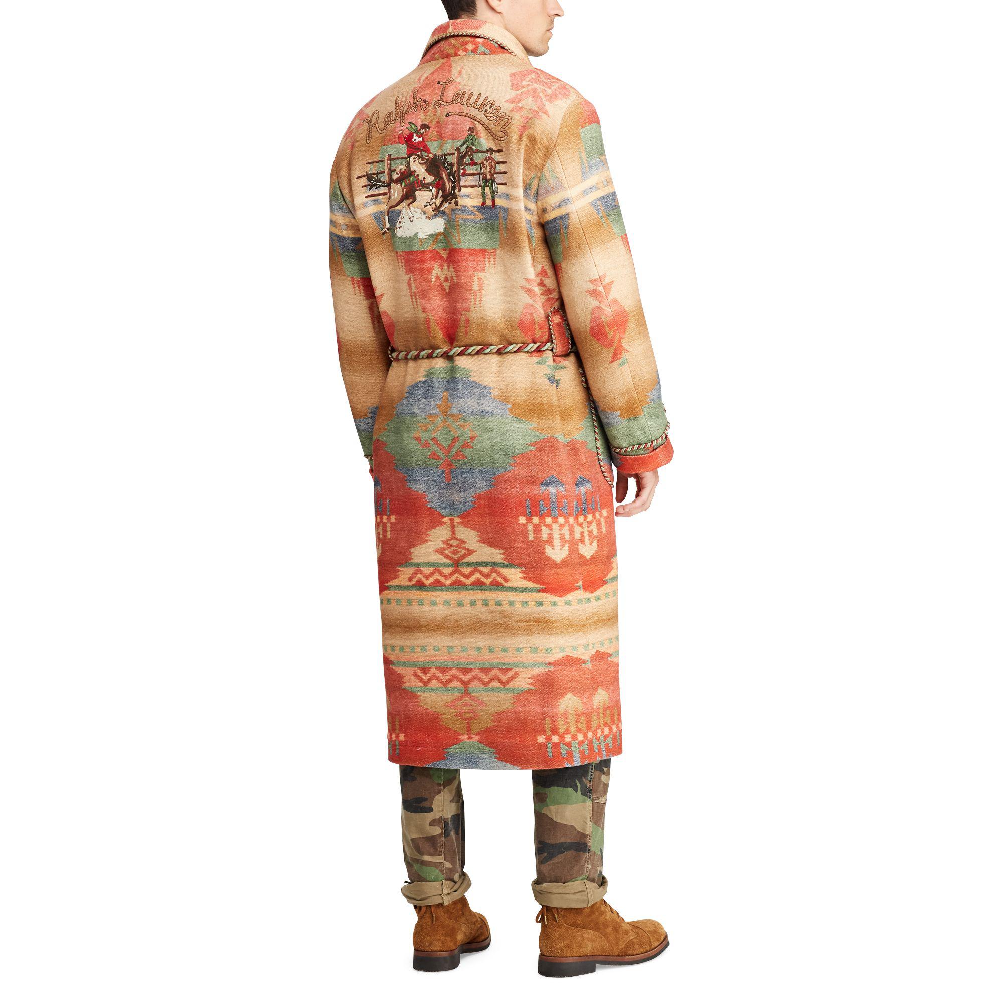 Polo Ralph Lauren Cotton Southwestern Wrap Coat for Men | Lyst
