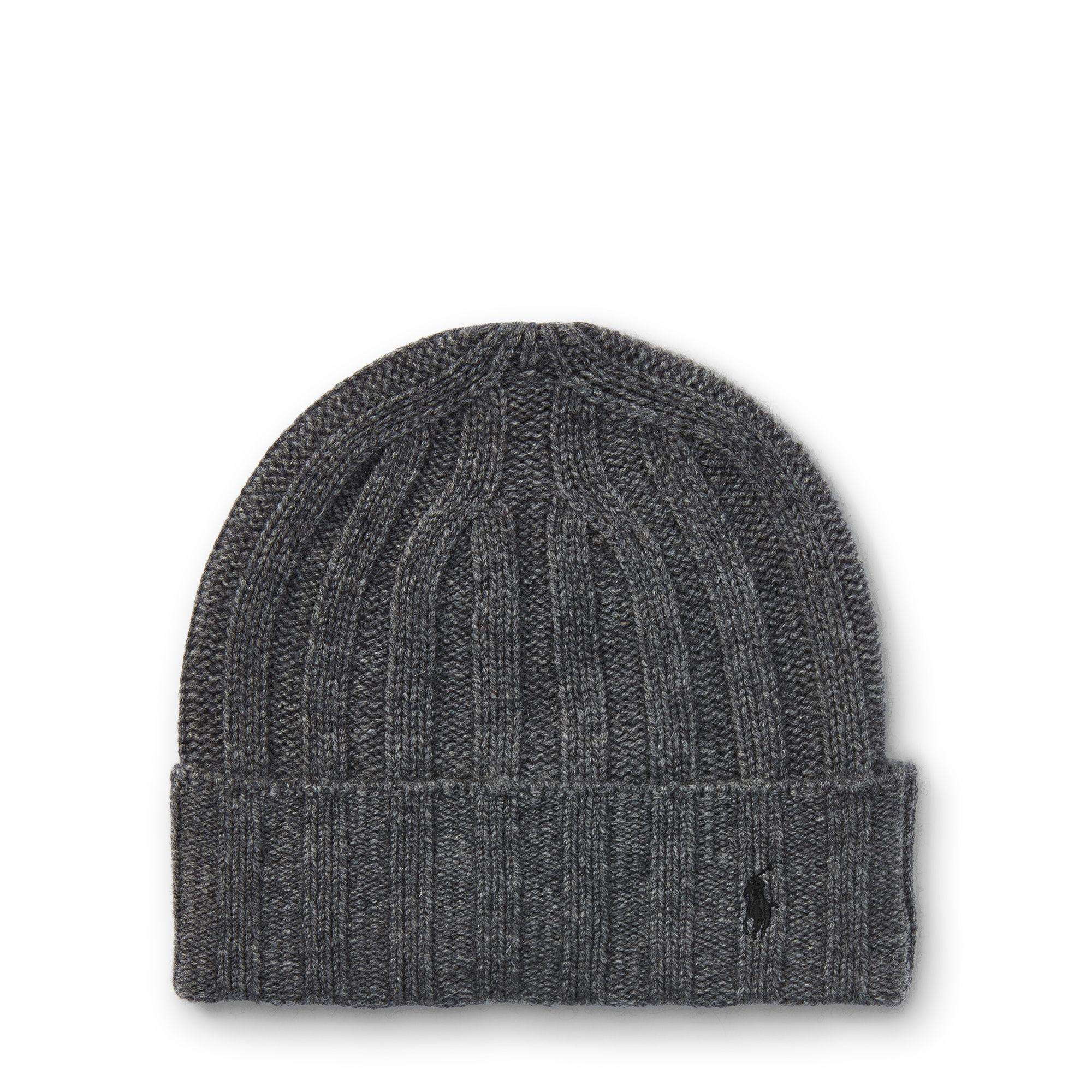 Polo Ralph Lauren Wide-rib Cashmere-wool Cap in Gray for ...