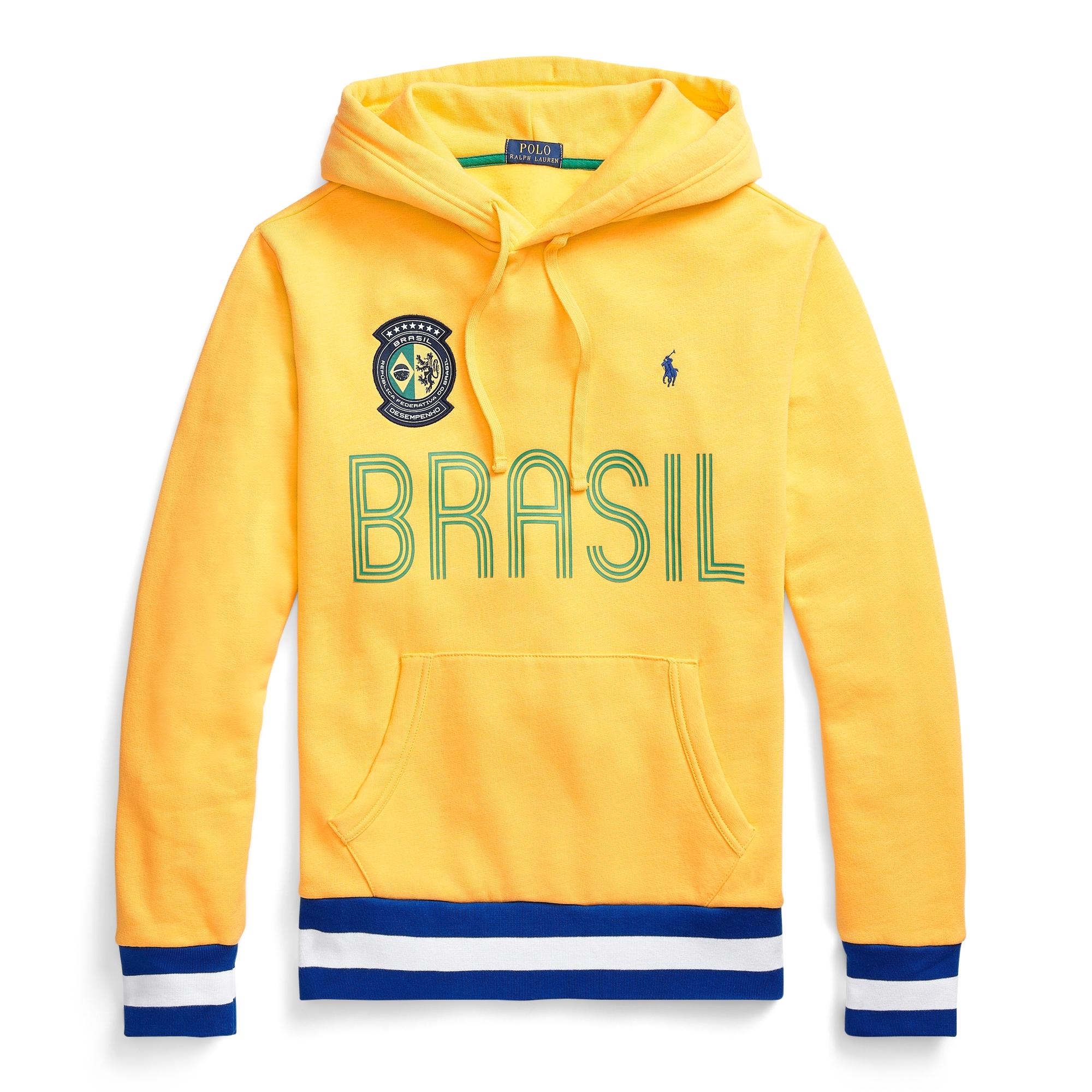 Nwt Polo Ralph Lauren Brasil Yellow Small Pony Hoodie