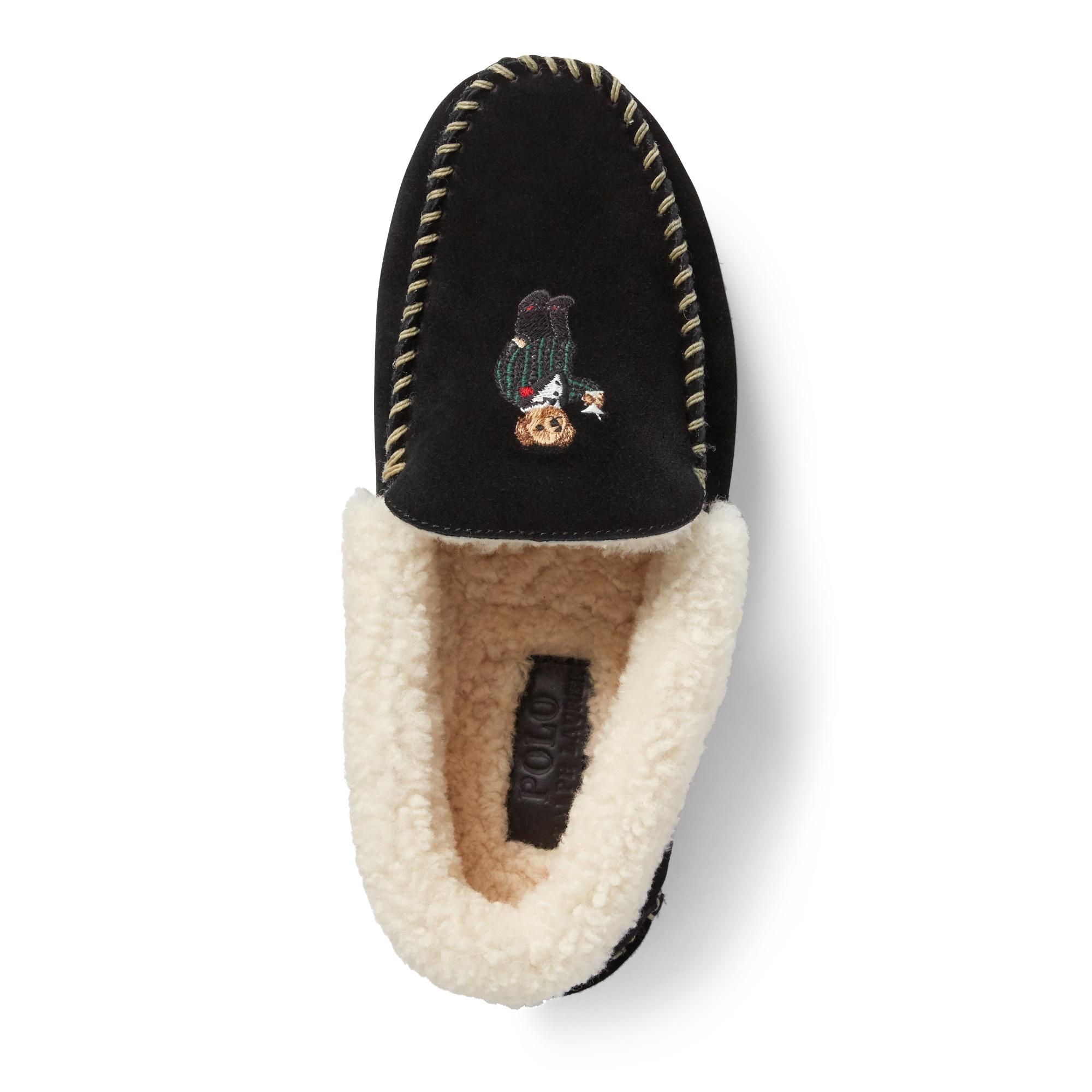 ralph lauren teddy bear slippers
