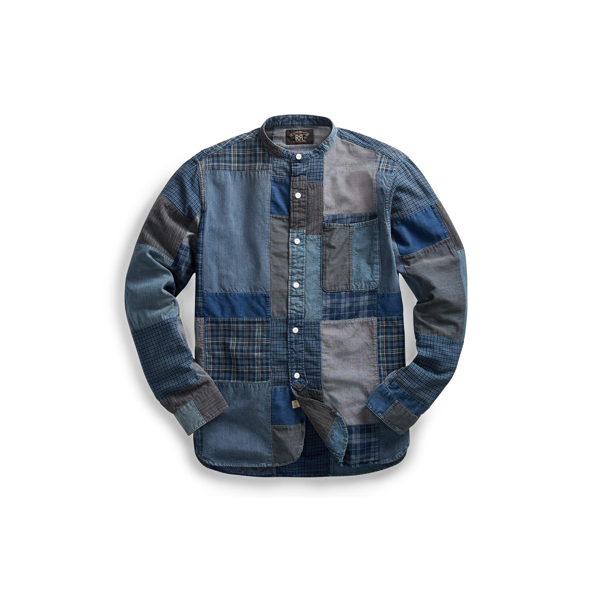 rrl patchwork shirt