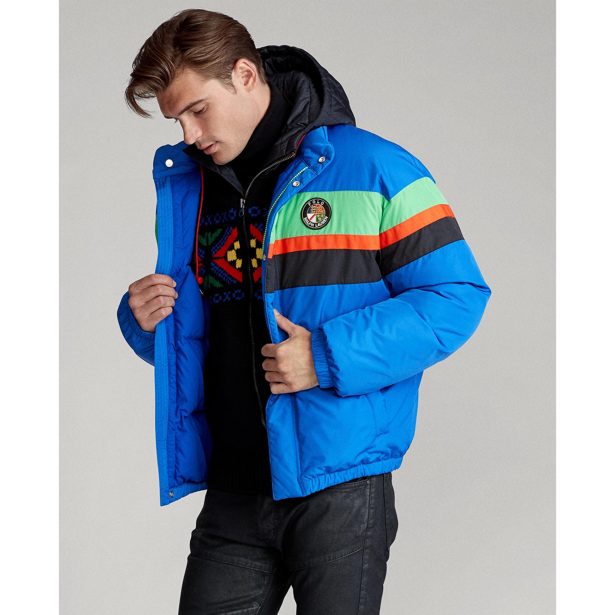 Striped down jacket Clearance