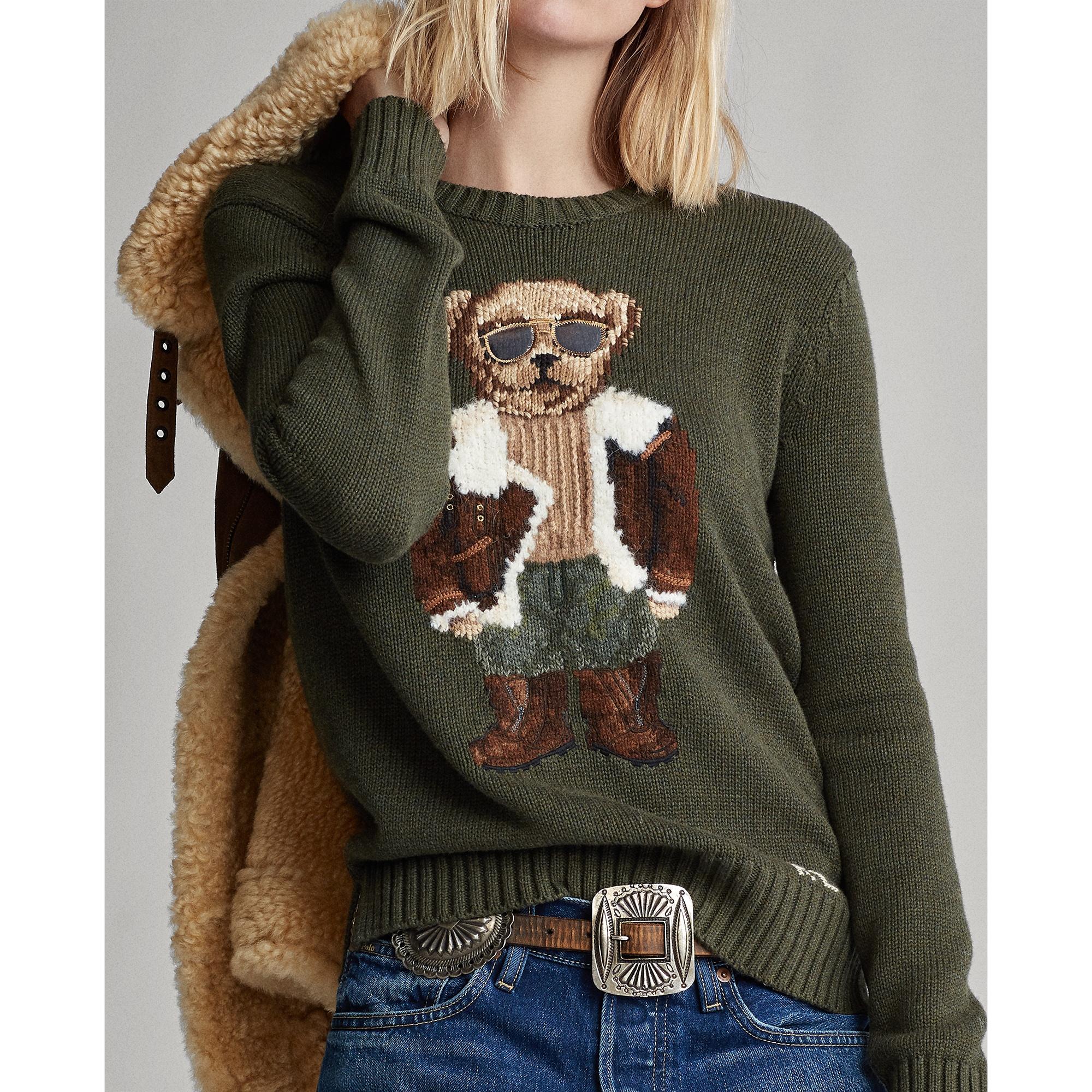 Aviator polo bear sweater Clearance