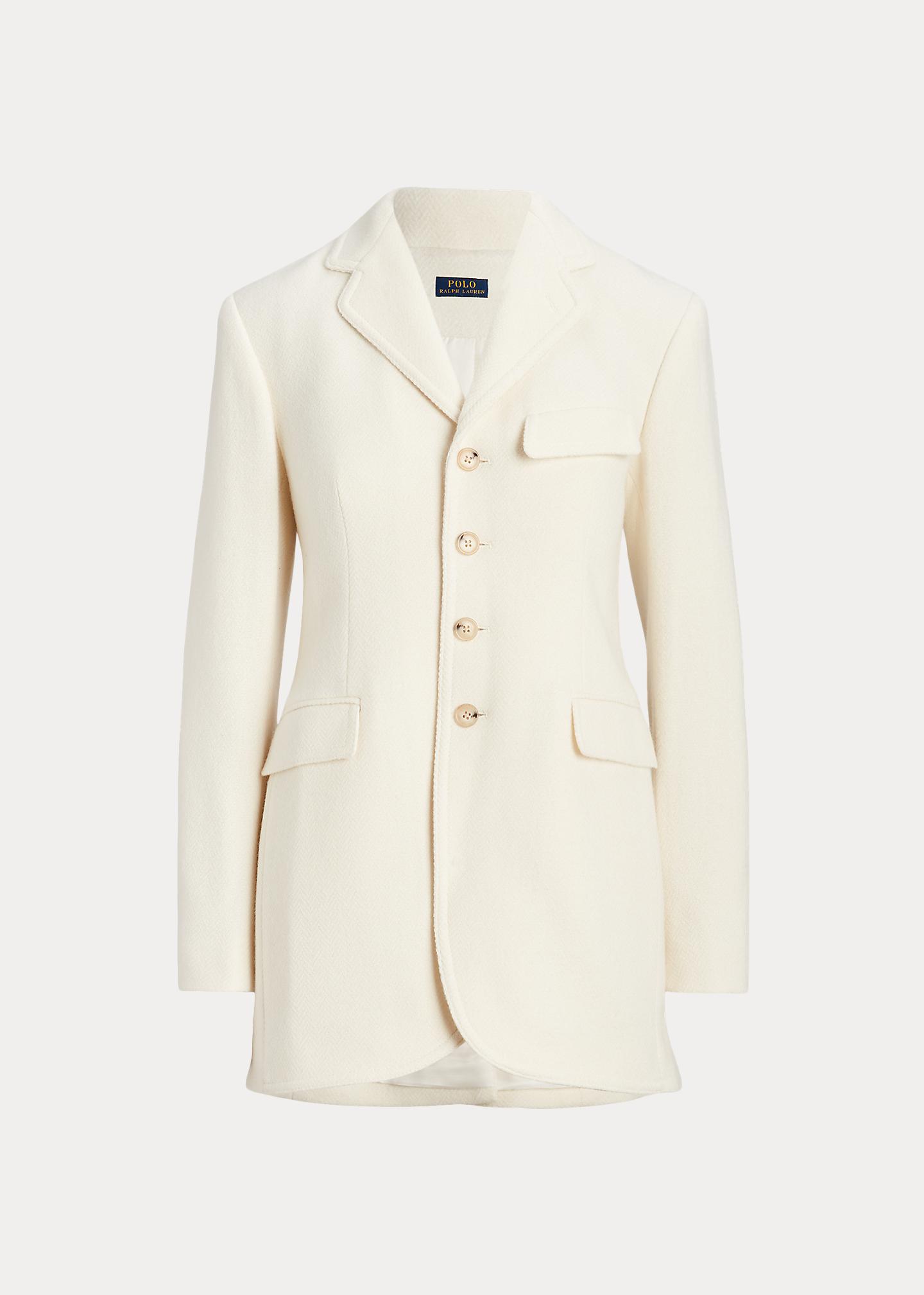 Polo Ralph Lauren Wool-blend Herringbone Blazer-jacket in Natural | Lyst UK