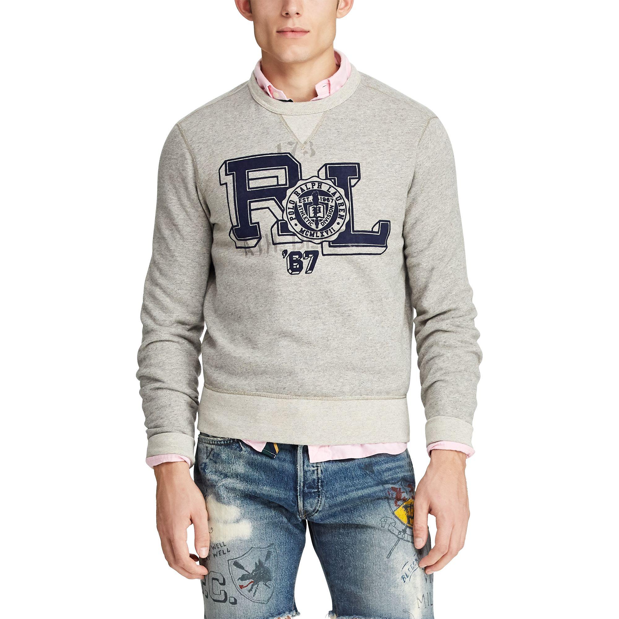 polo ralph lauren fleece graphic sweatshirt