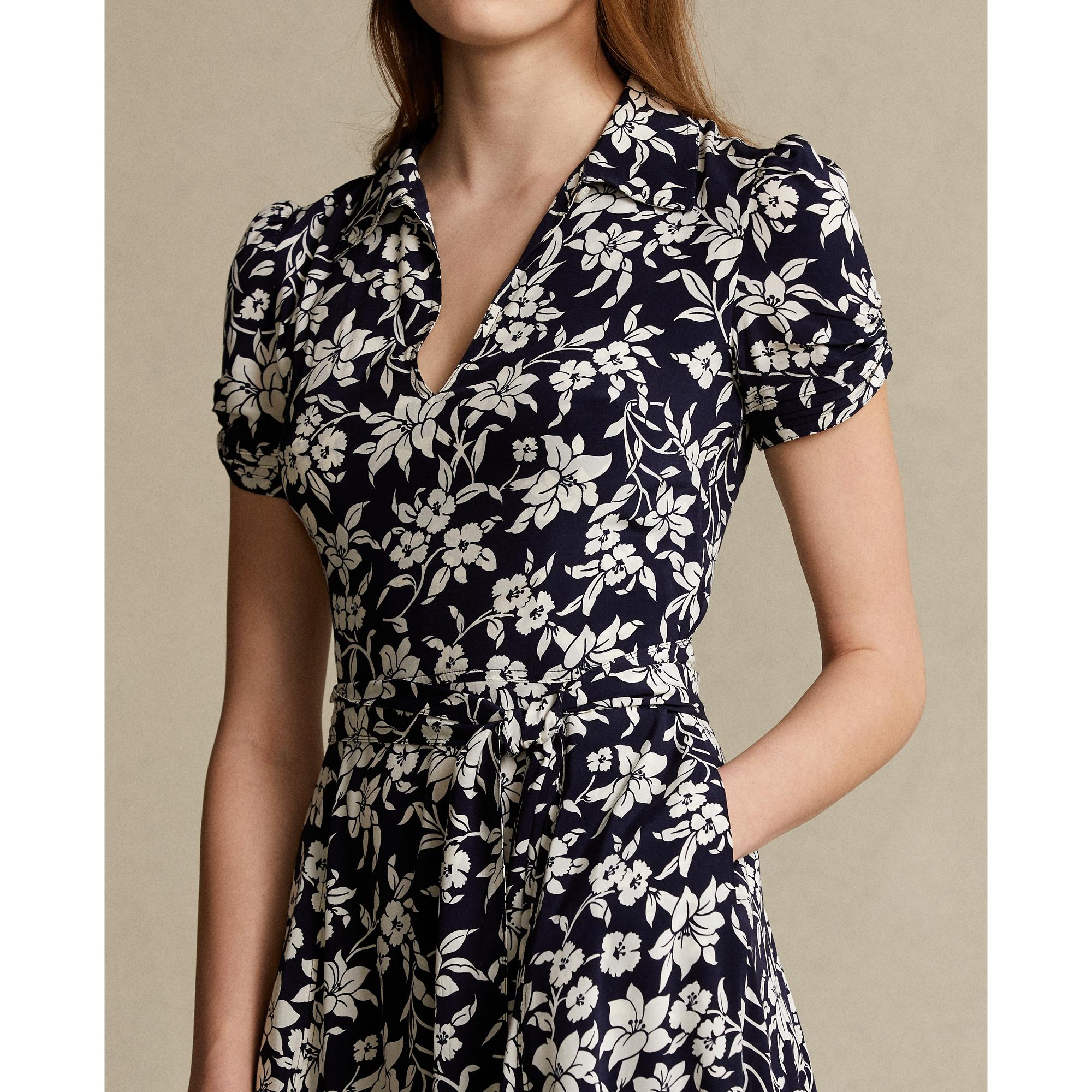Polo Ralph Lauren Floral A-line Dress in Blue | Lyst