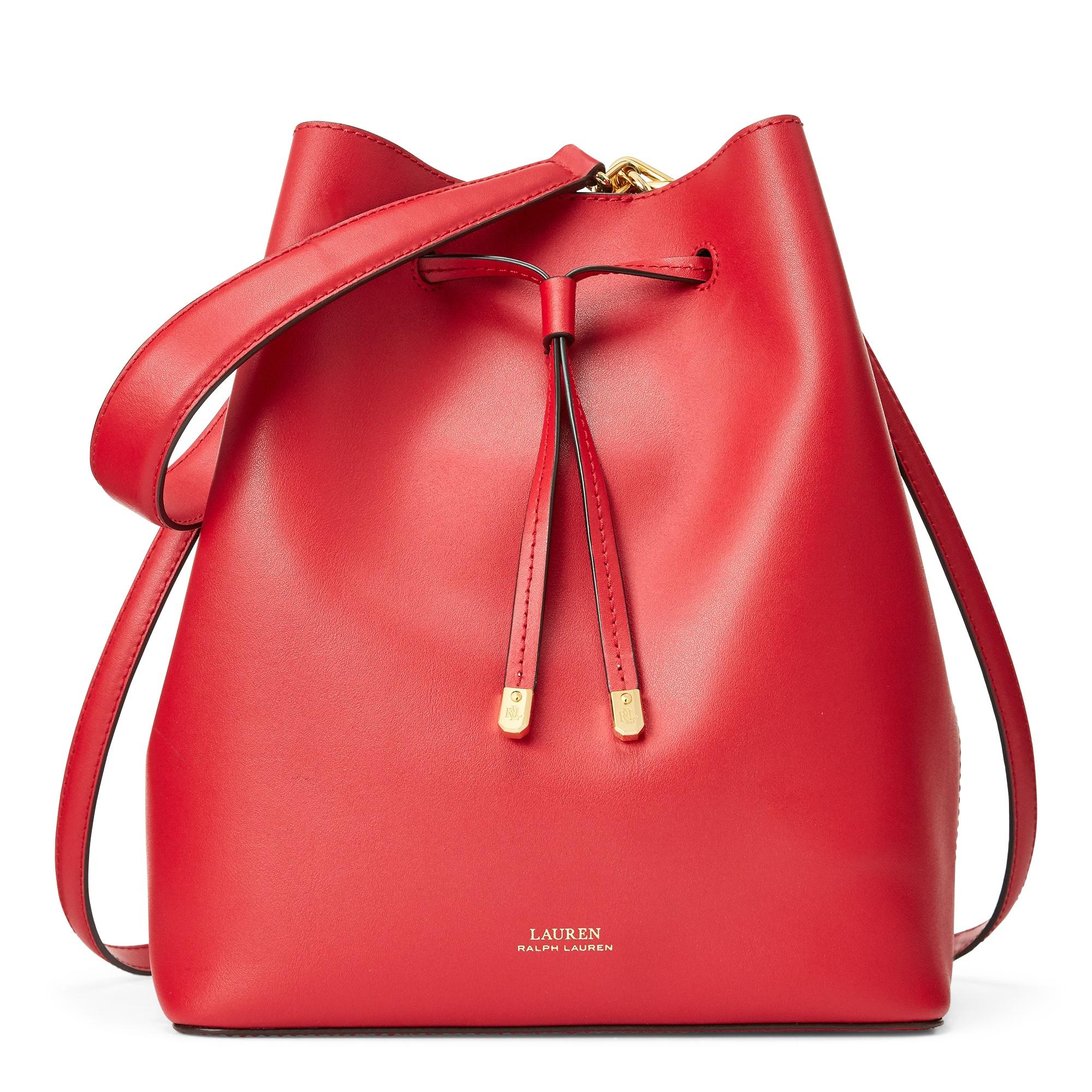 leather debby drawstring bag