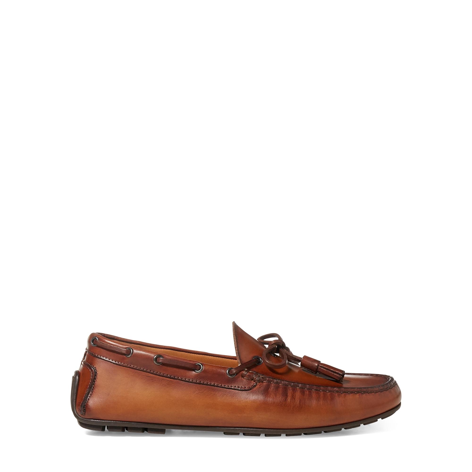 Ralph Lauren Purple Label Ralph Lauren Harold Tassel Calfskin Driver in  Brown for Men | Lyst