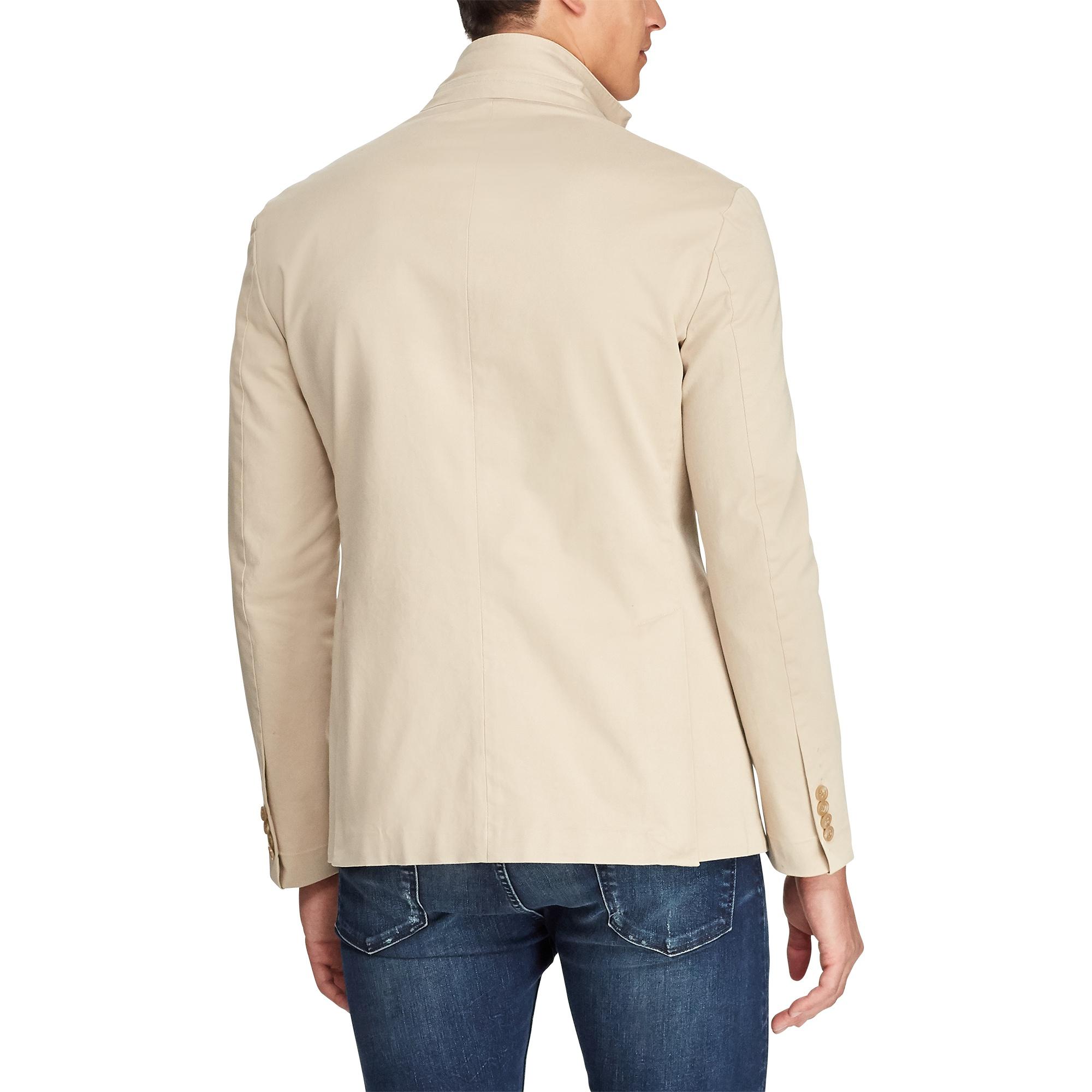 Polo Ralph Lauren Cotton Stretch Chino Suit Jacket in Khaki (Natural) for Men Lyst