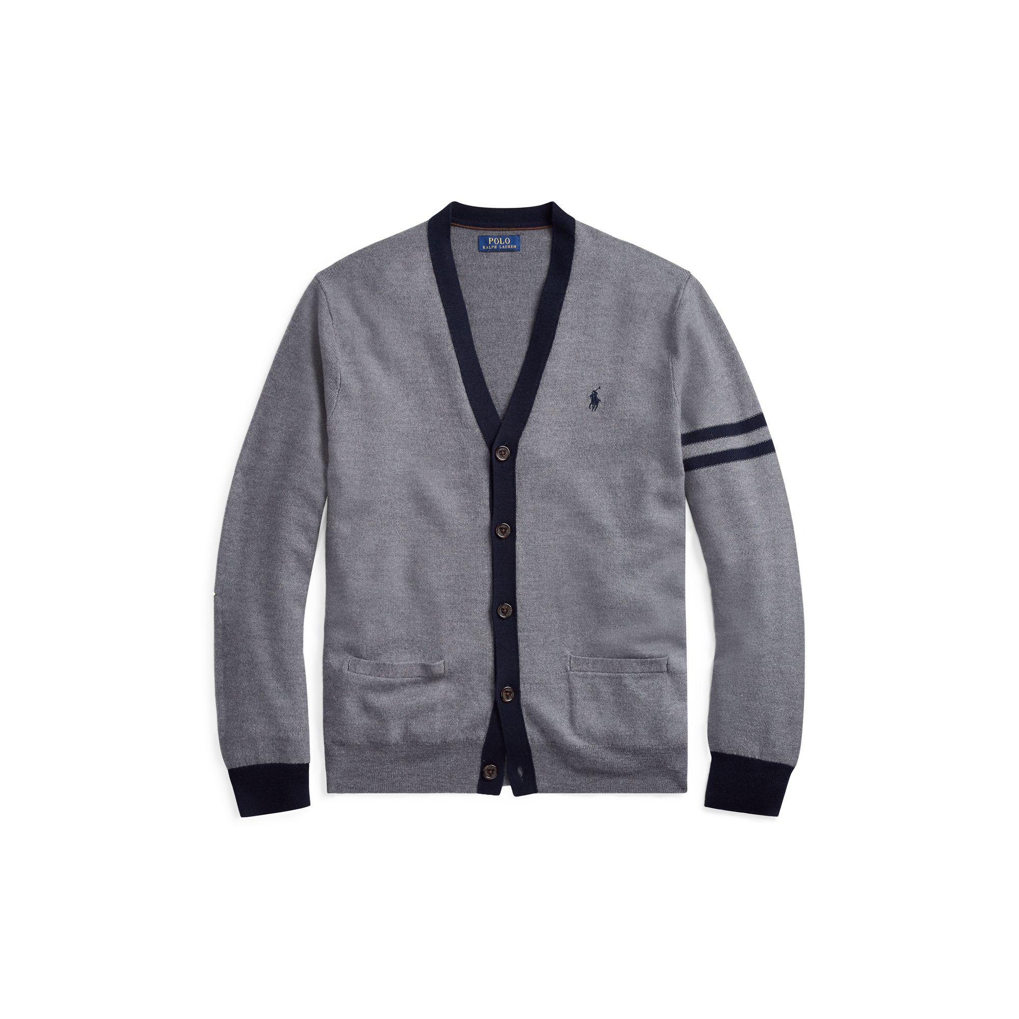 polo letterman cardigan