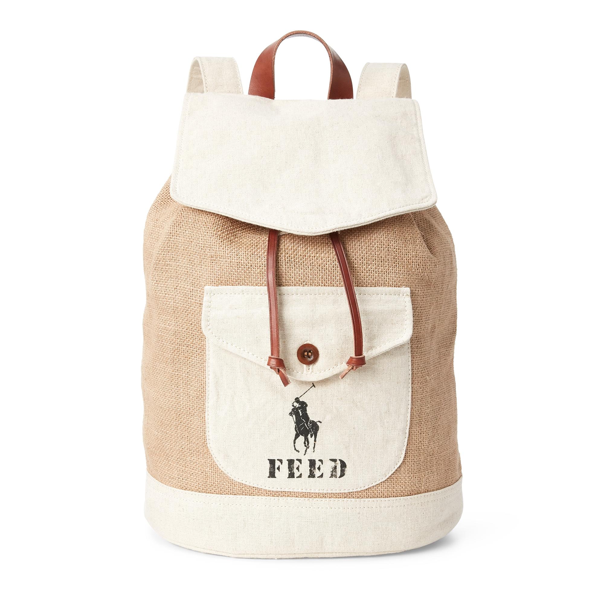 Ralph Lauren Polo X Feed Backpack in Natural for Men - Lyst