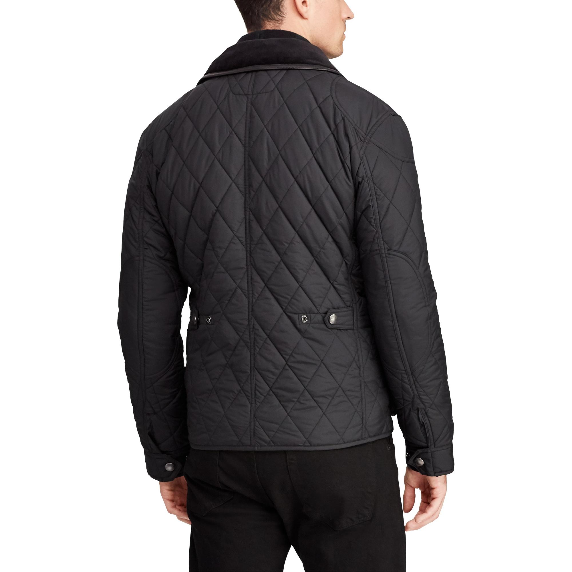 polo ralph lauren quilted biker jacket