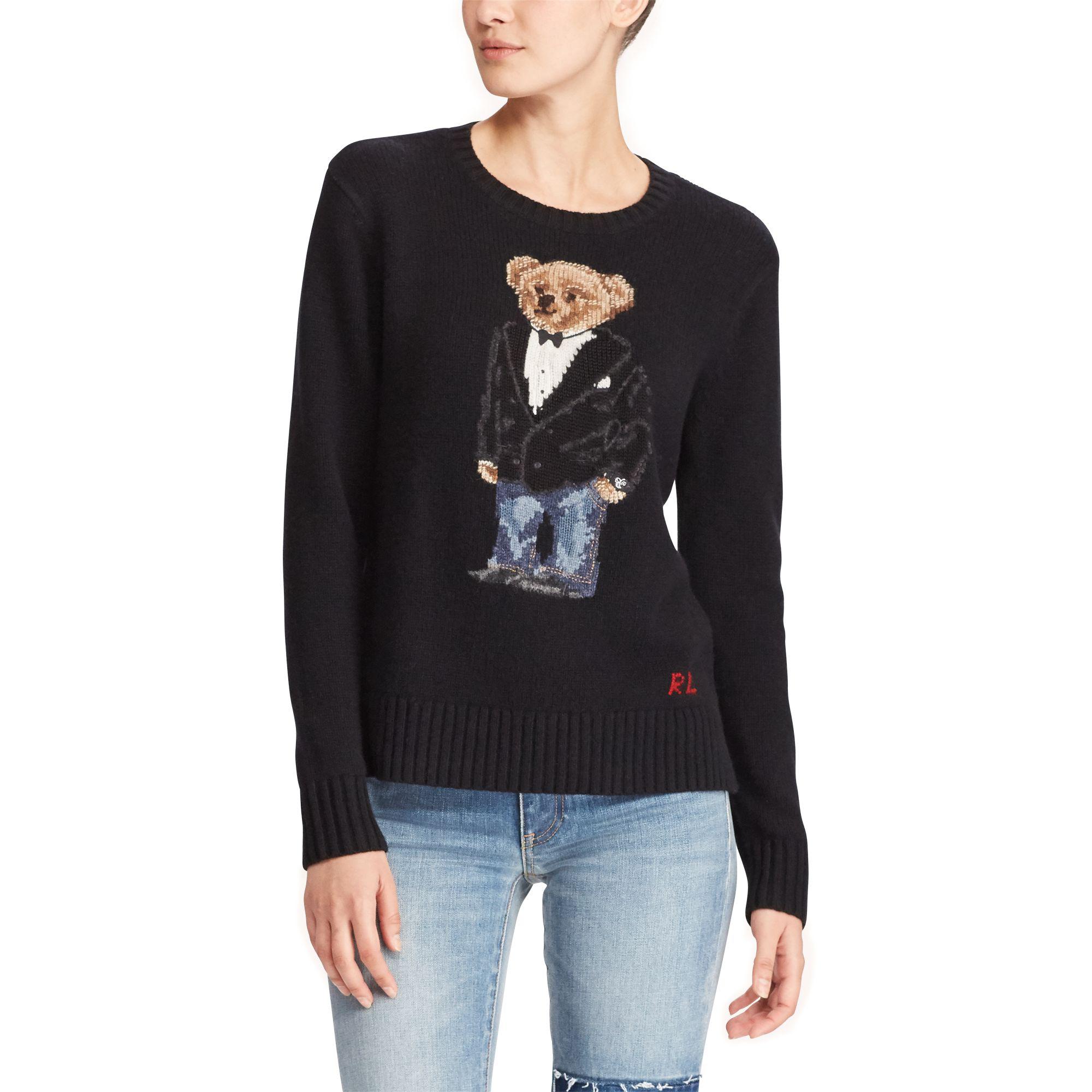 tuxedo bear sweater