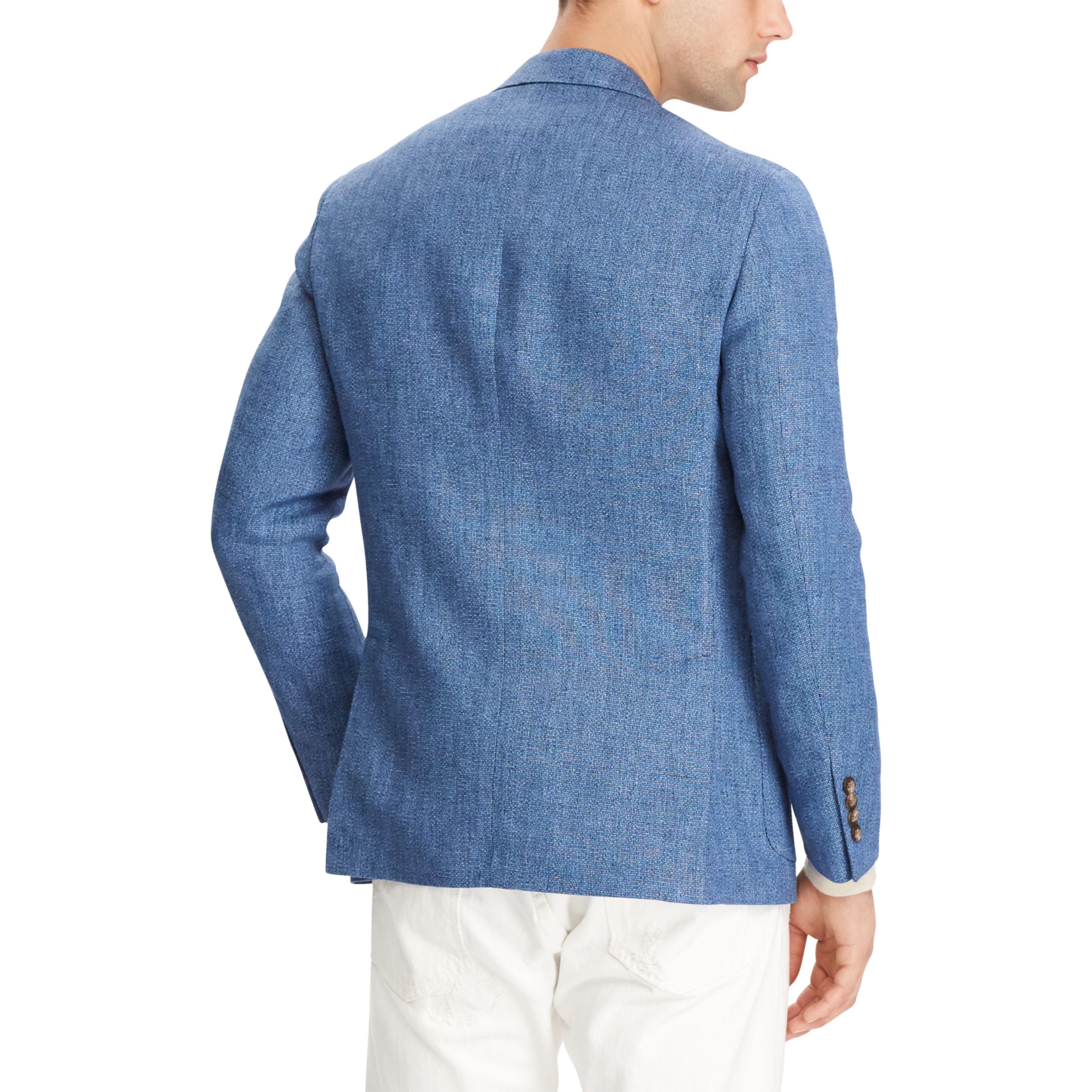 Polo Ralph Lauren Linen Slim Fit Sport Jacket in Light Indigo (Blue) for Men Lyst