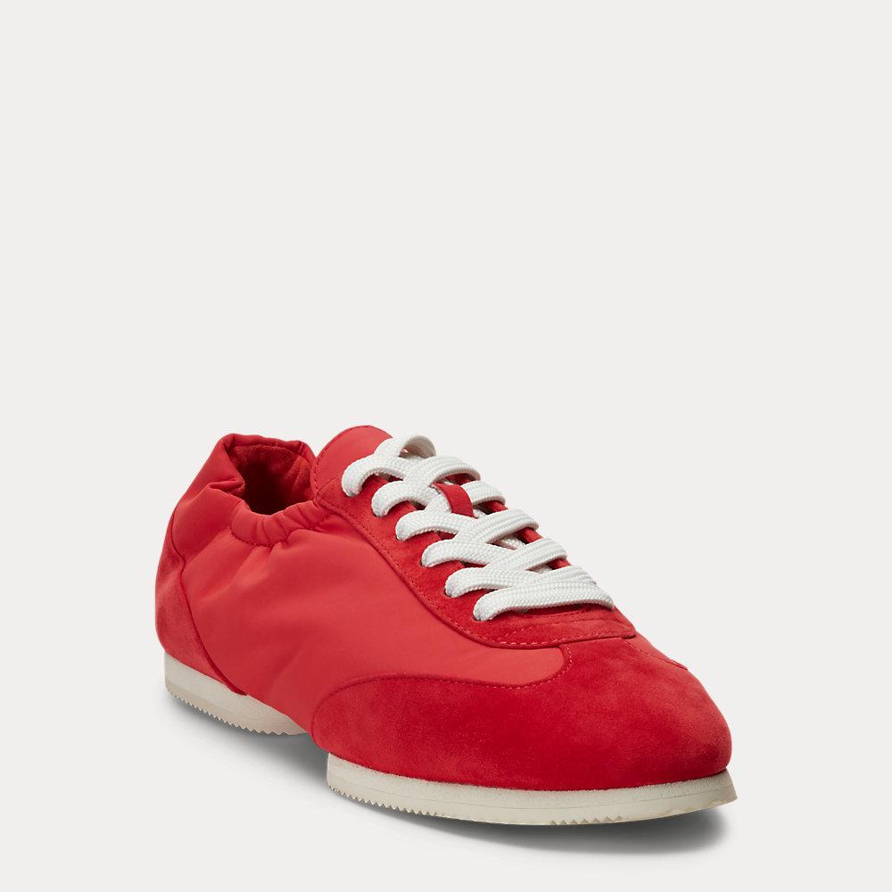 Polo Ralph Lauren Der Ballerina-Sneaker mit Pony in Rot Lyst DE