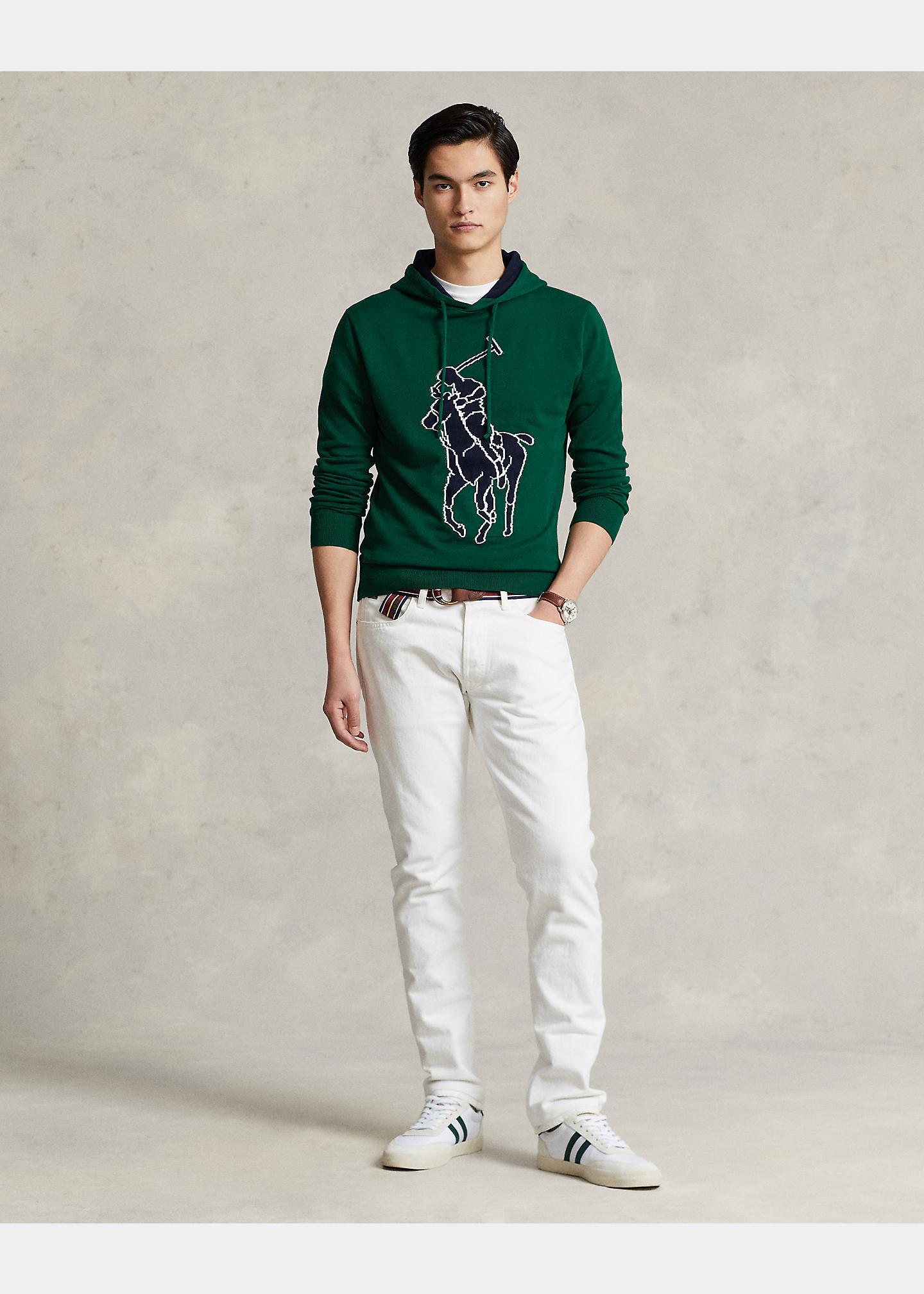 Big pony cotton hooded sweater Clearance