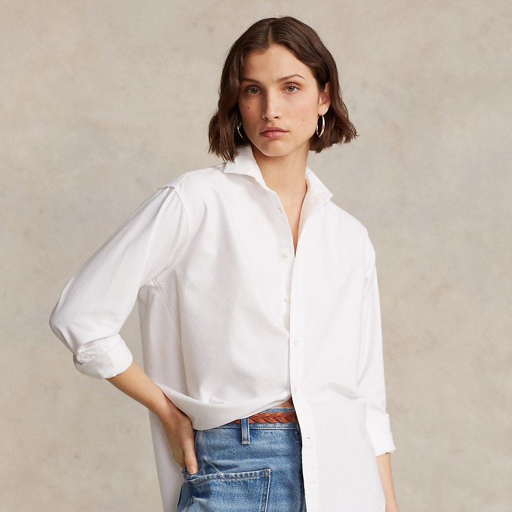 Polo Ralph Lauren Relaxed Fit Oxford Shirt in White Lyst