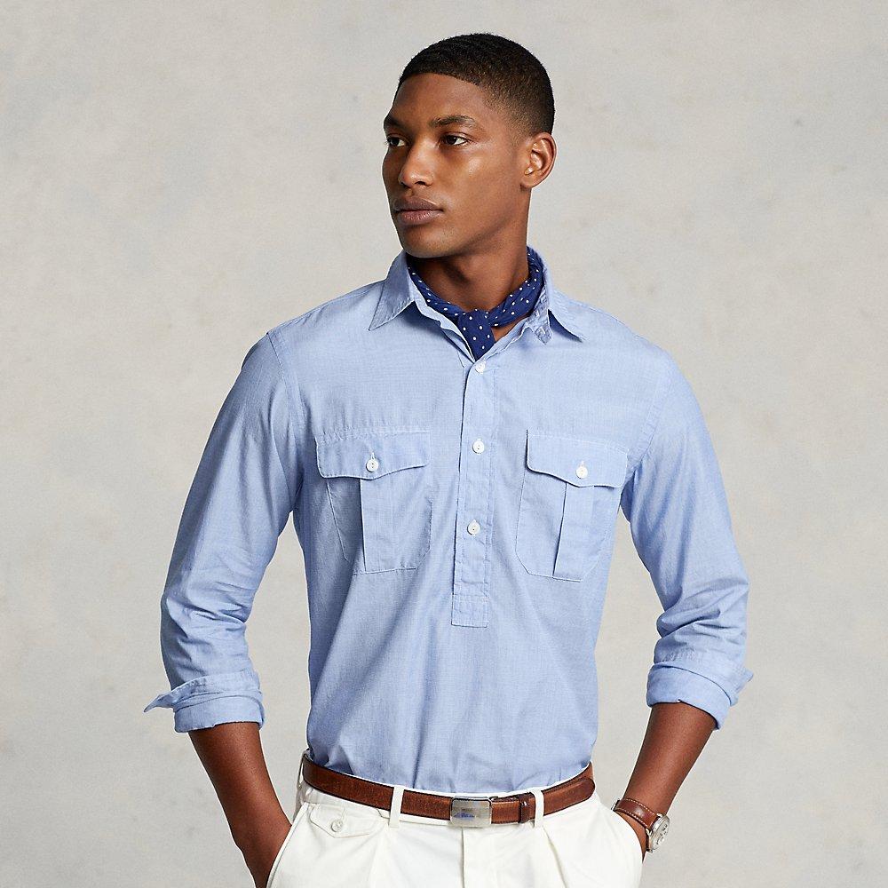 Ralph Lauren Classic Fit End-on-end Popover Workshirt in Blue for Men | Lyst