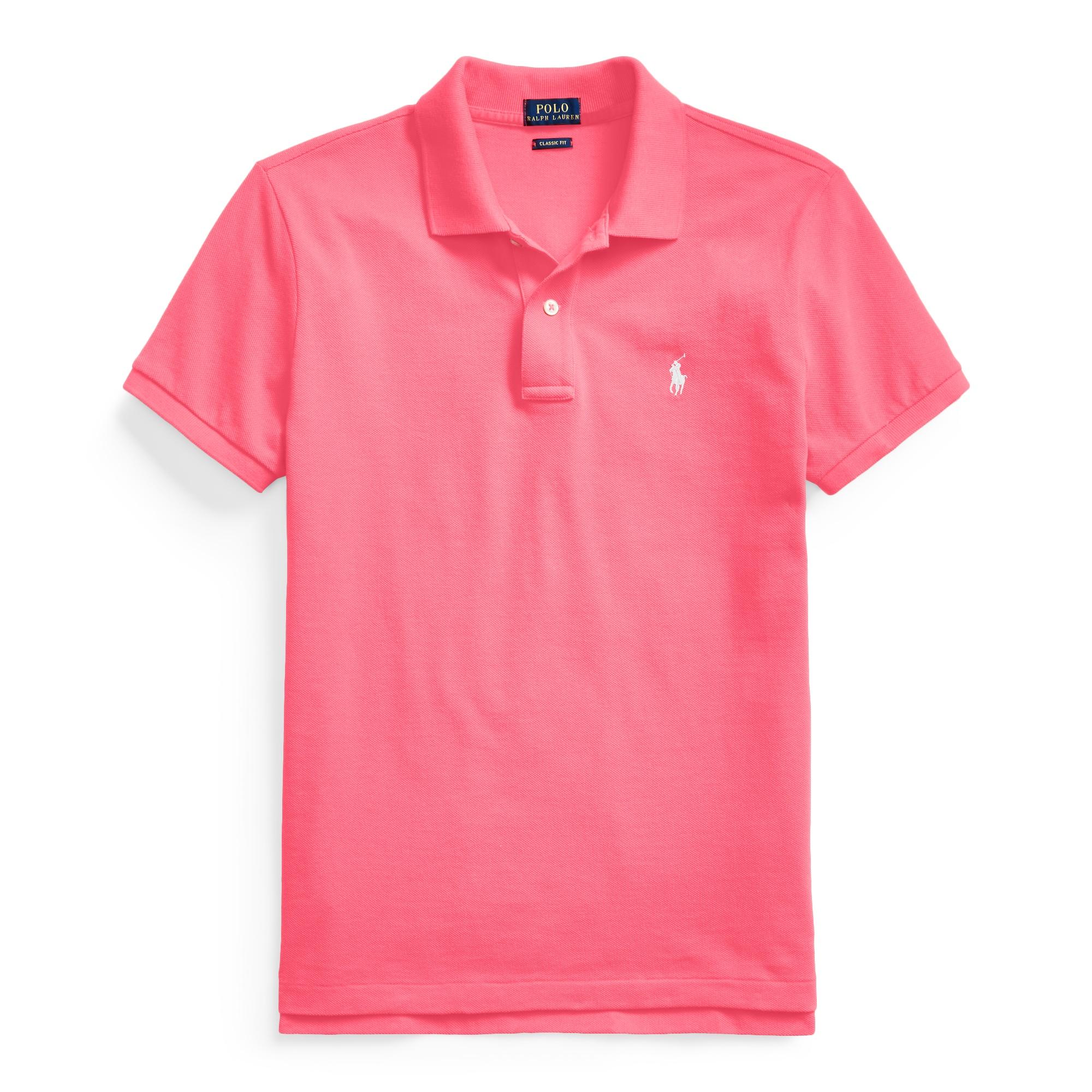 Ralph Lauren Cotton Classic Fit Mesh Polo Shirt in Hot Pink (Pink) - Lyst