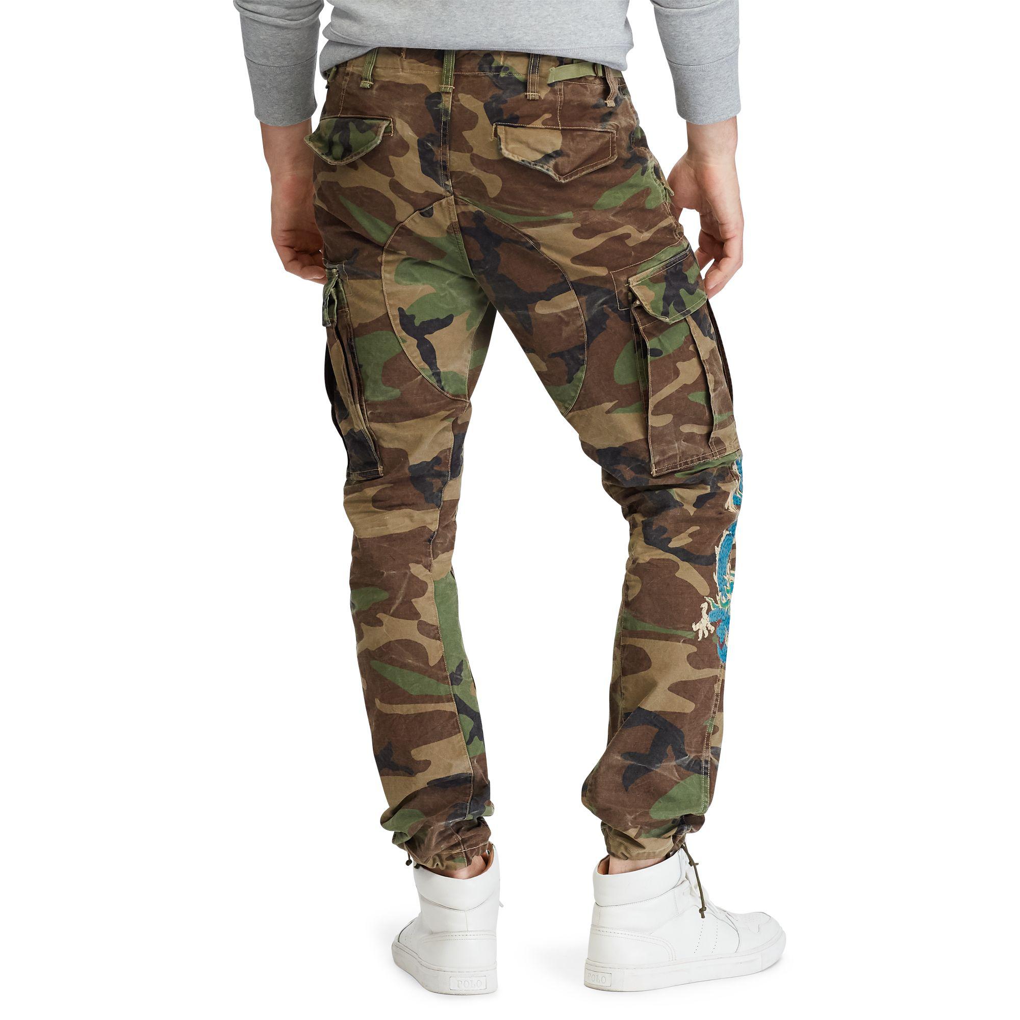 polo ralph lauren slim fit camo cargo pant